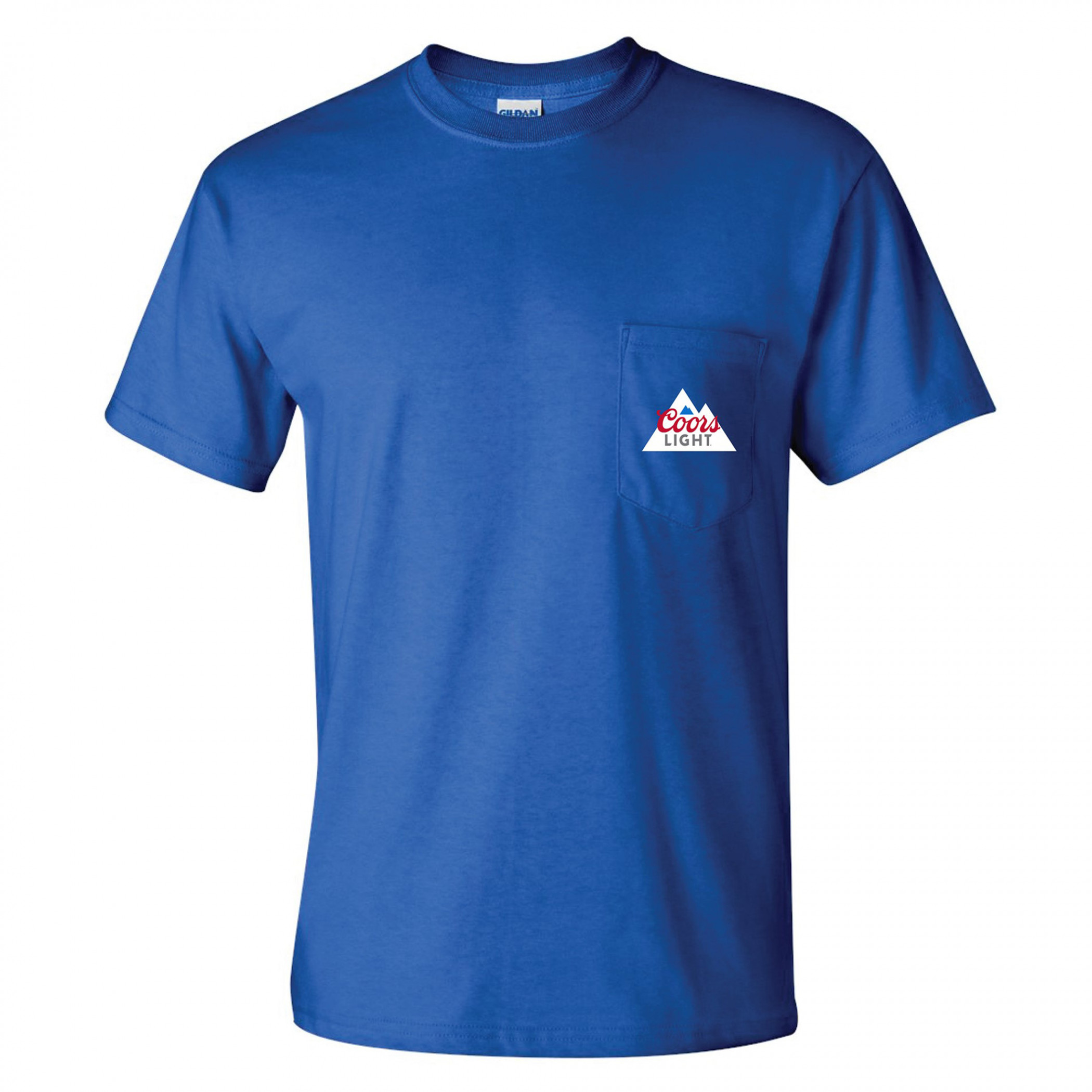 Coors Light Mountain Pocket Logo with Rear Logo Print T-Shirt