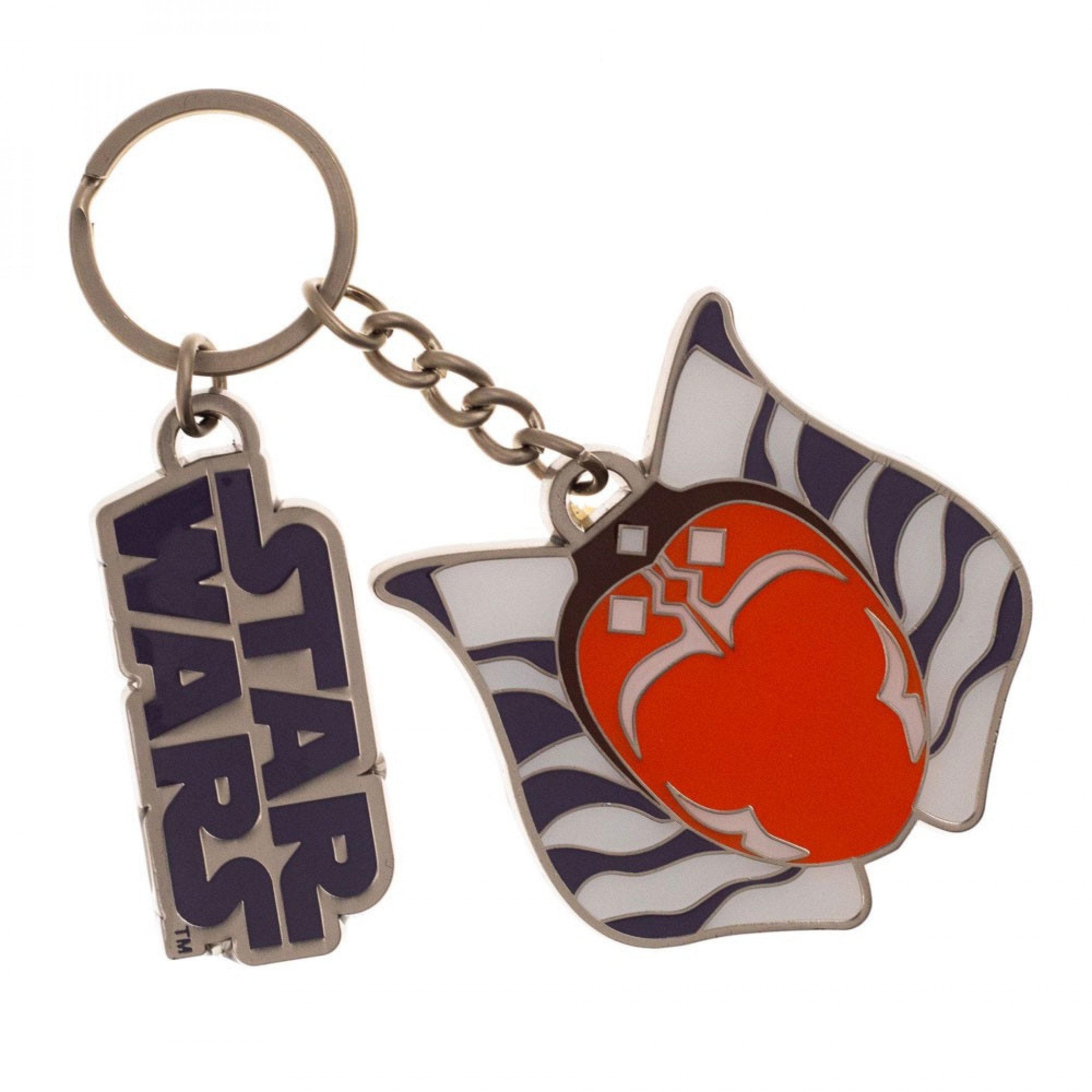 Star Wars Ahsoka Tano Keychain with Metal Charm