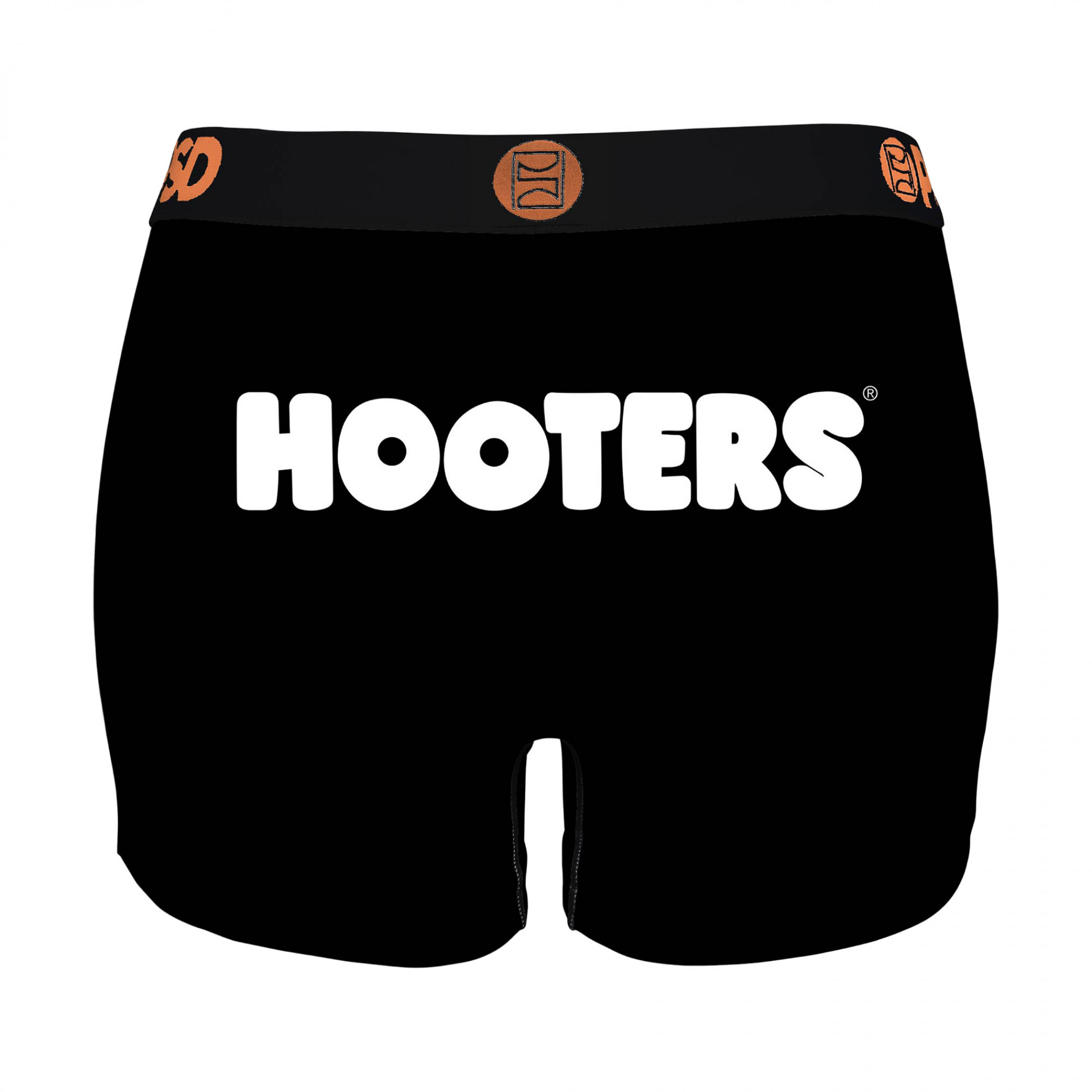 Hooters Restaurant Uniform Black Microfiber Blend PSD Boy Shorts Underwear