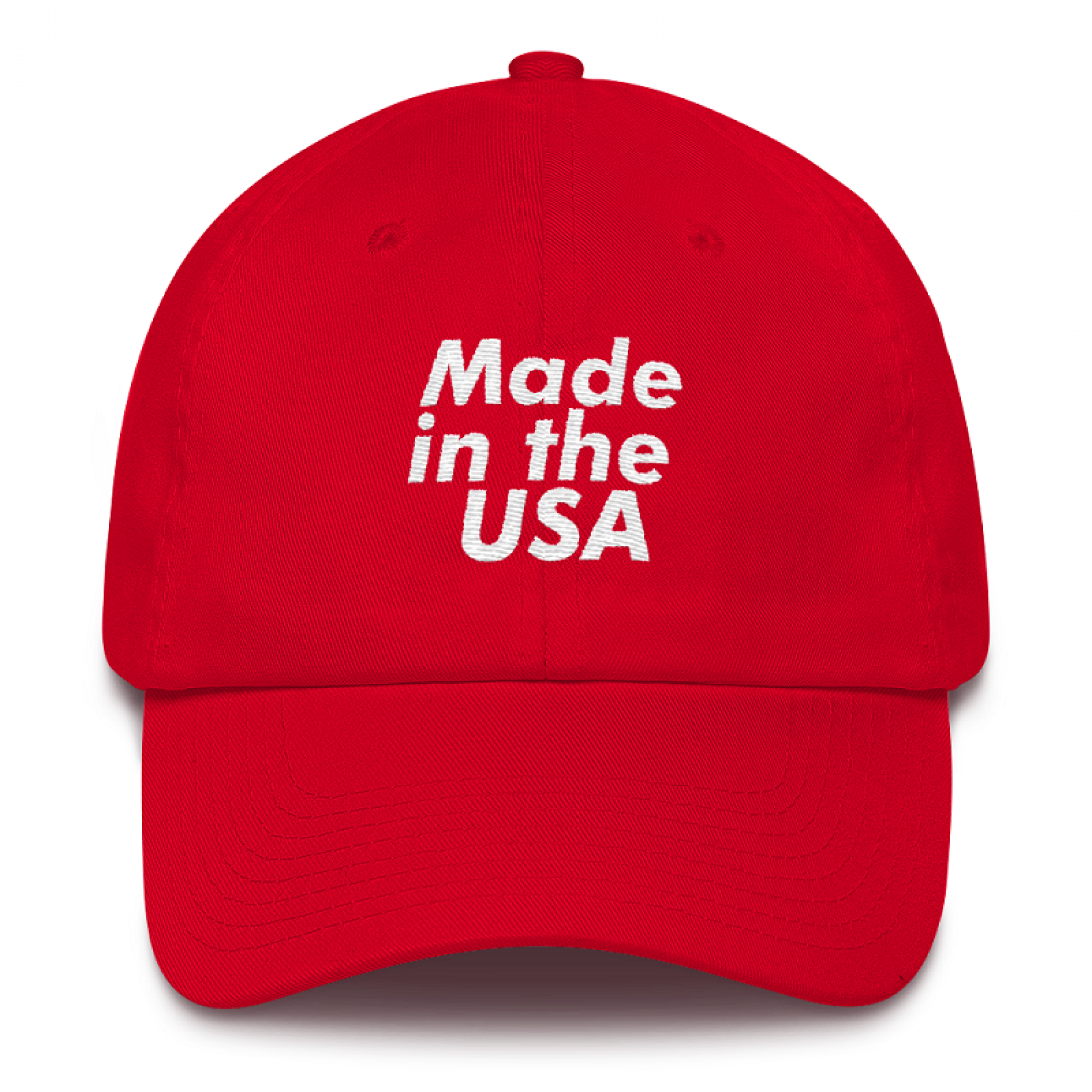 Made in the USA Red Dad Hat