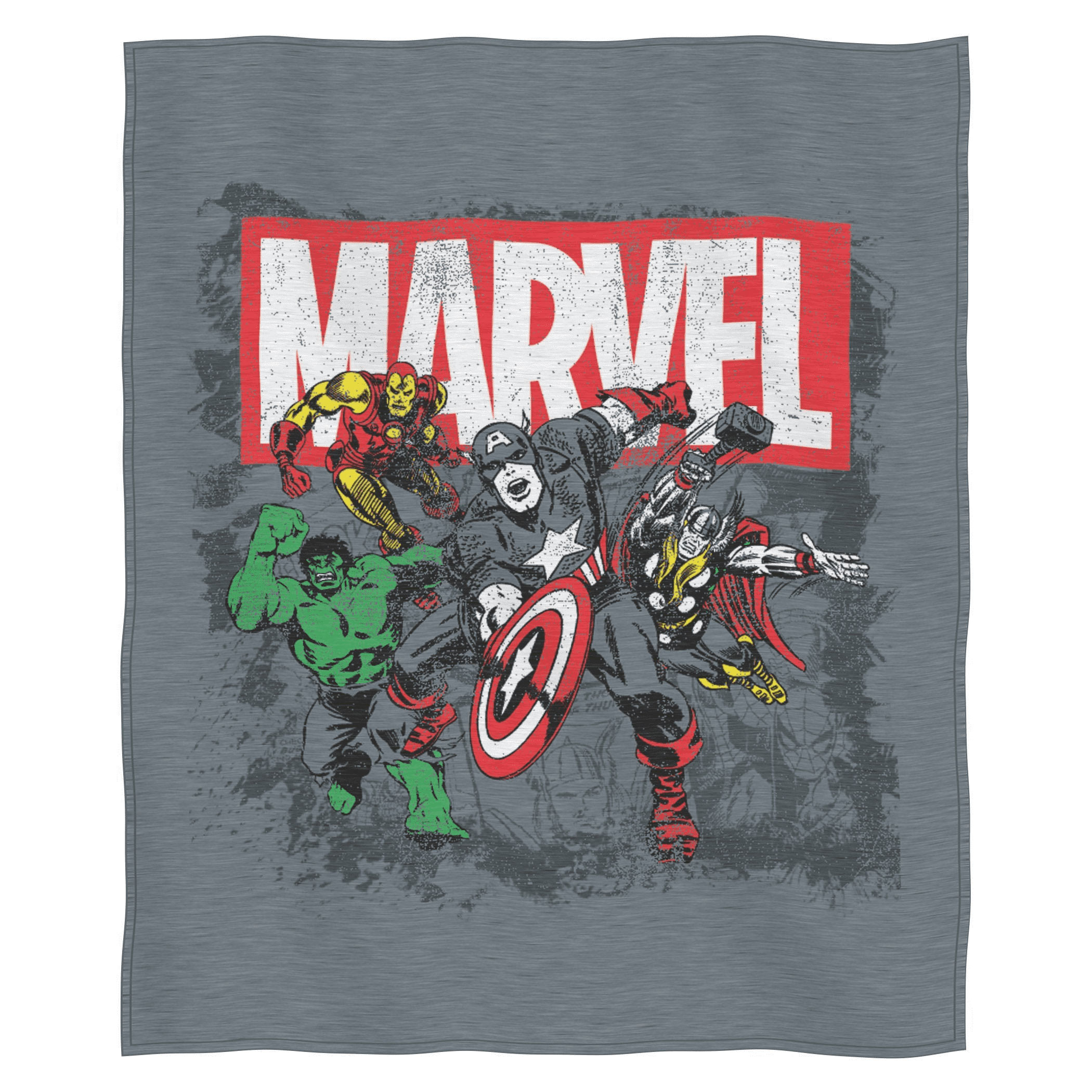 Marvel Avengers Grey Sweatshirt Throw Blanket
