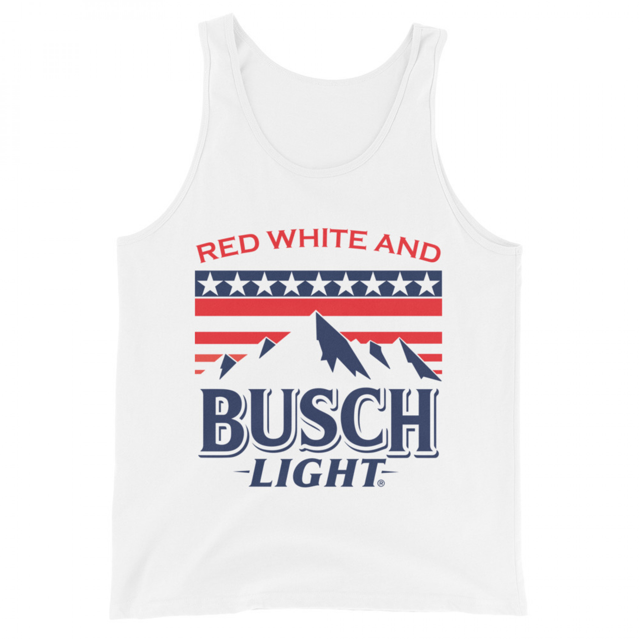 Busch Light Red White and Busch Light Mountains White Tank Top