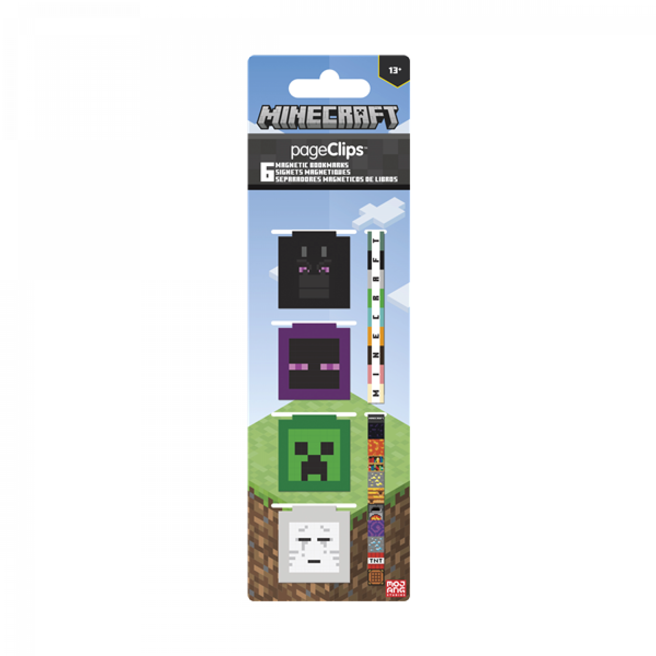 Minecraft Mobs 6-Pack Magnetic Bookmark Clips