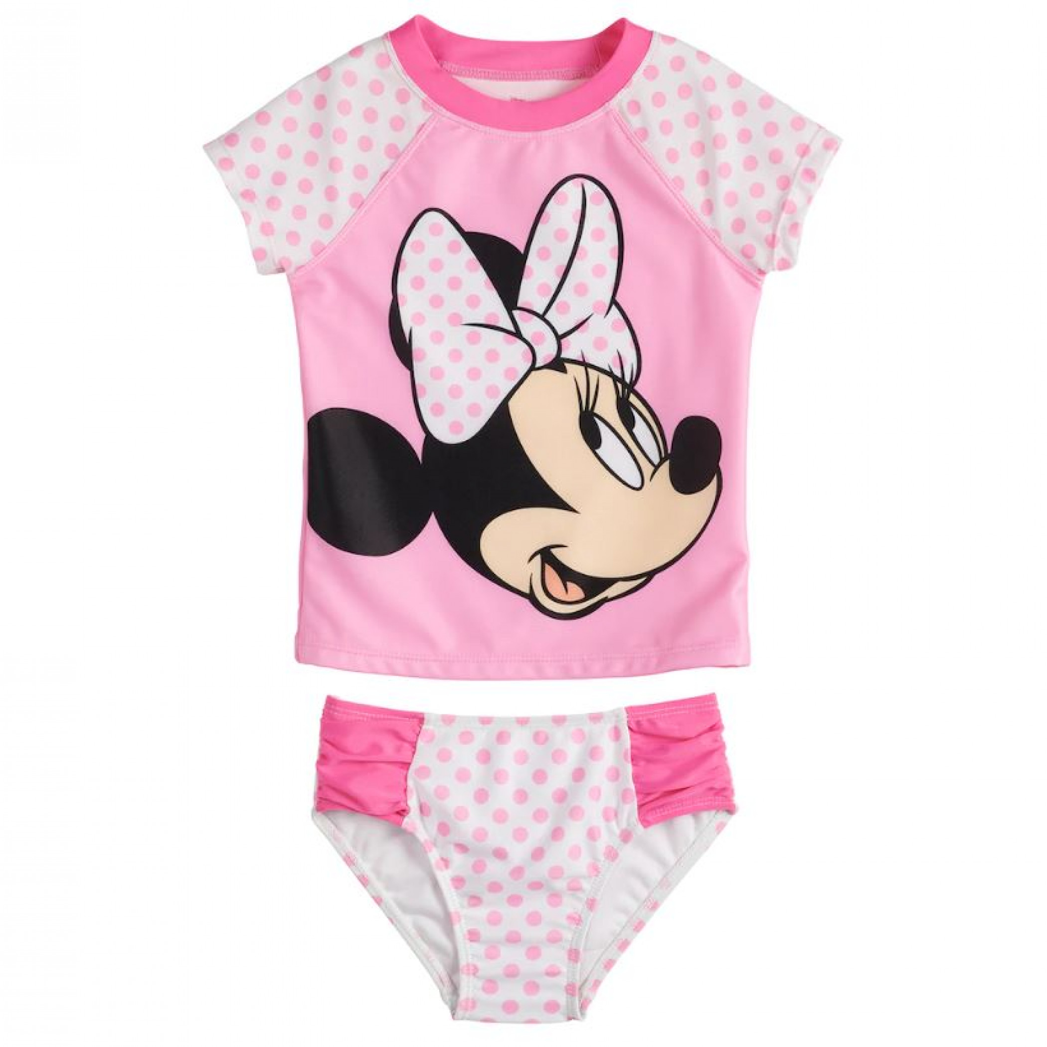 Disney Minnie Mouse Pink Polka Dots Toddler Tankini Set