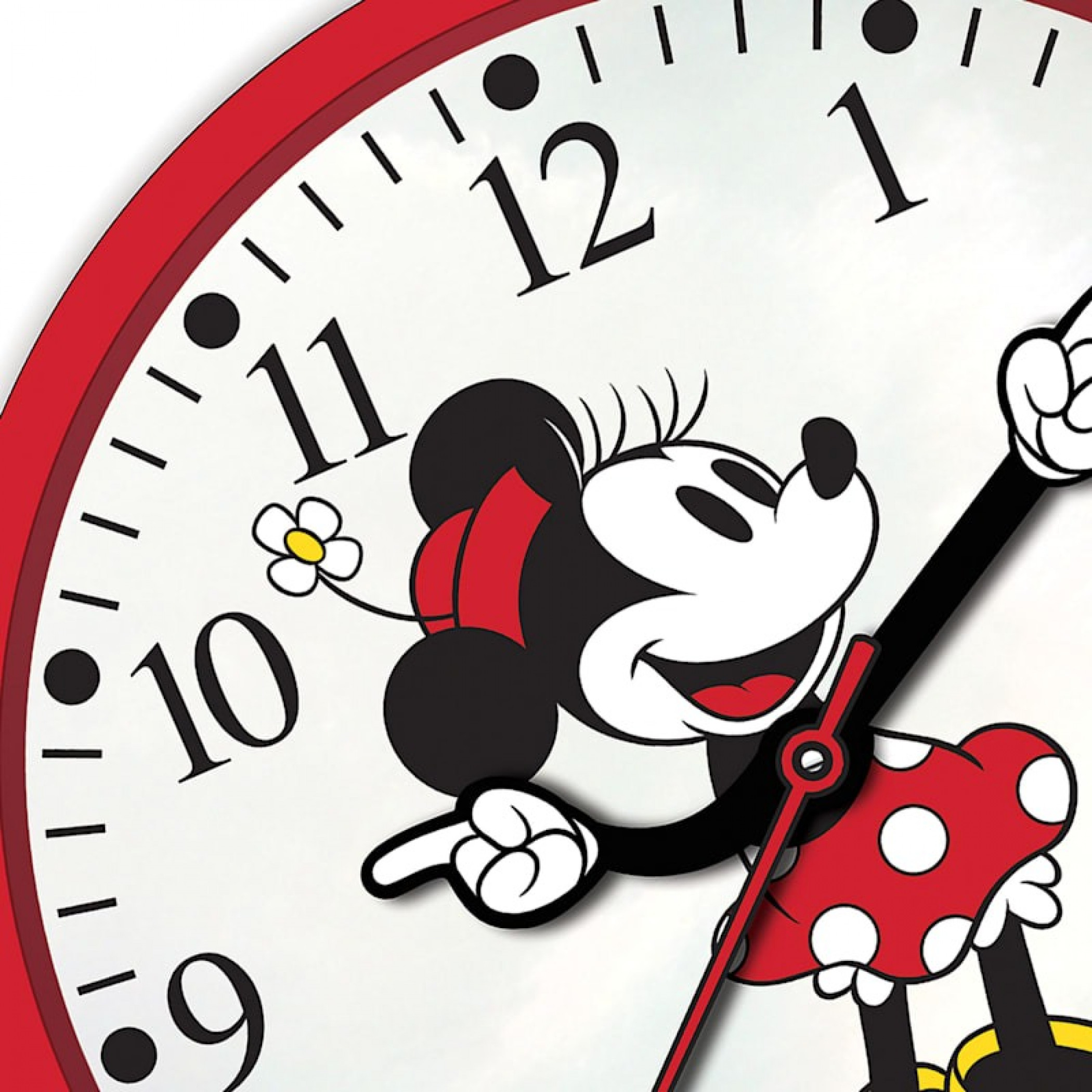 Minnie Mouse Retro Watch Hands 10" Wall Clock