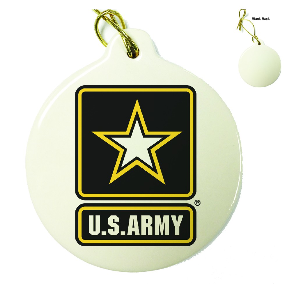 US Army Logo Porcelain Ornament