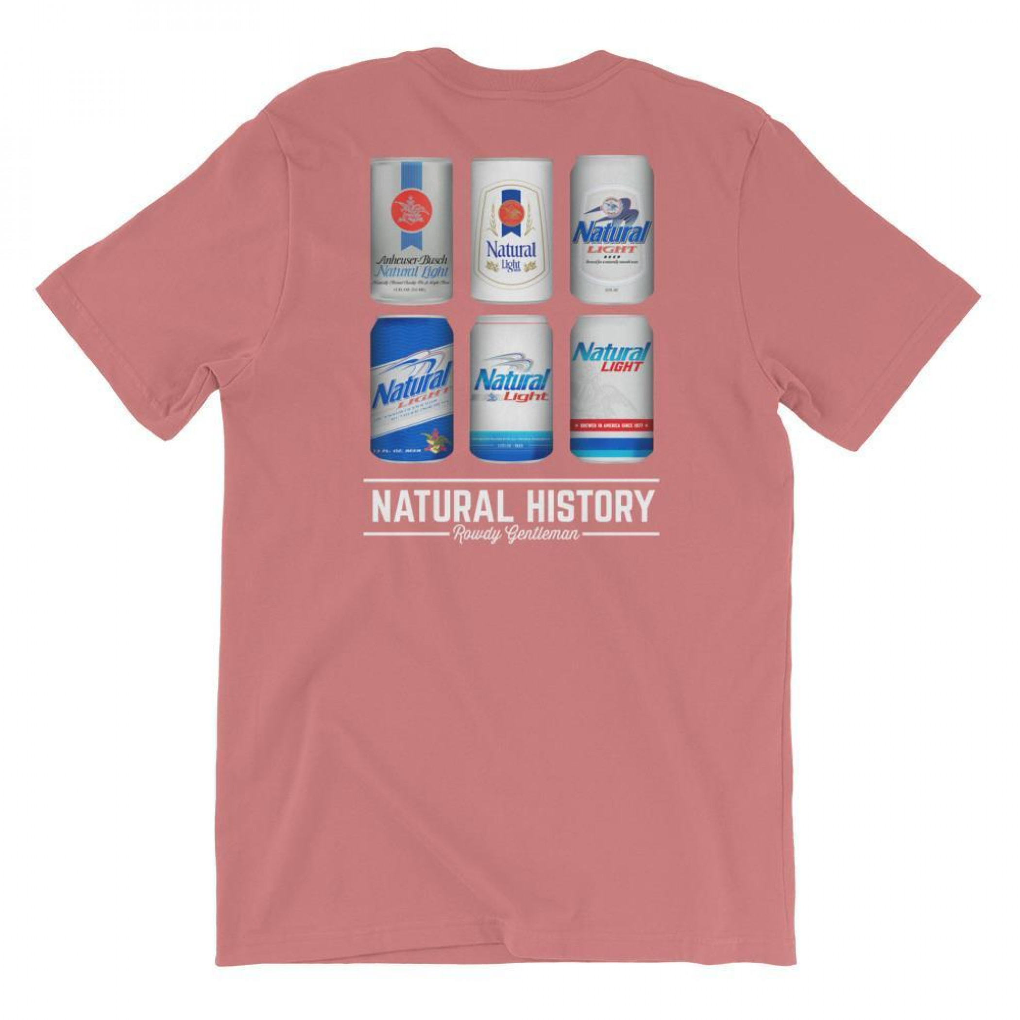 Natural Light Beer History Red Clay Men's Cotton T-Shirt