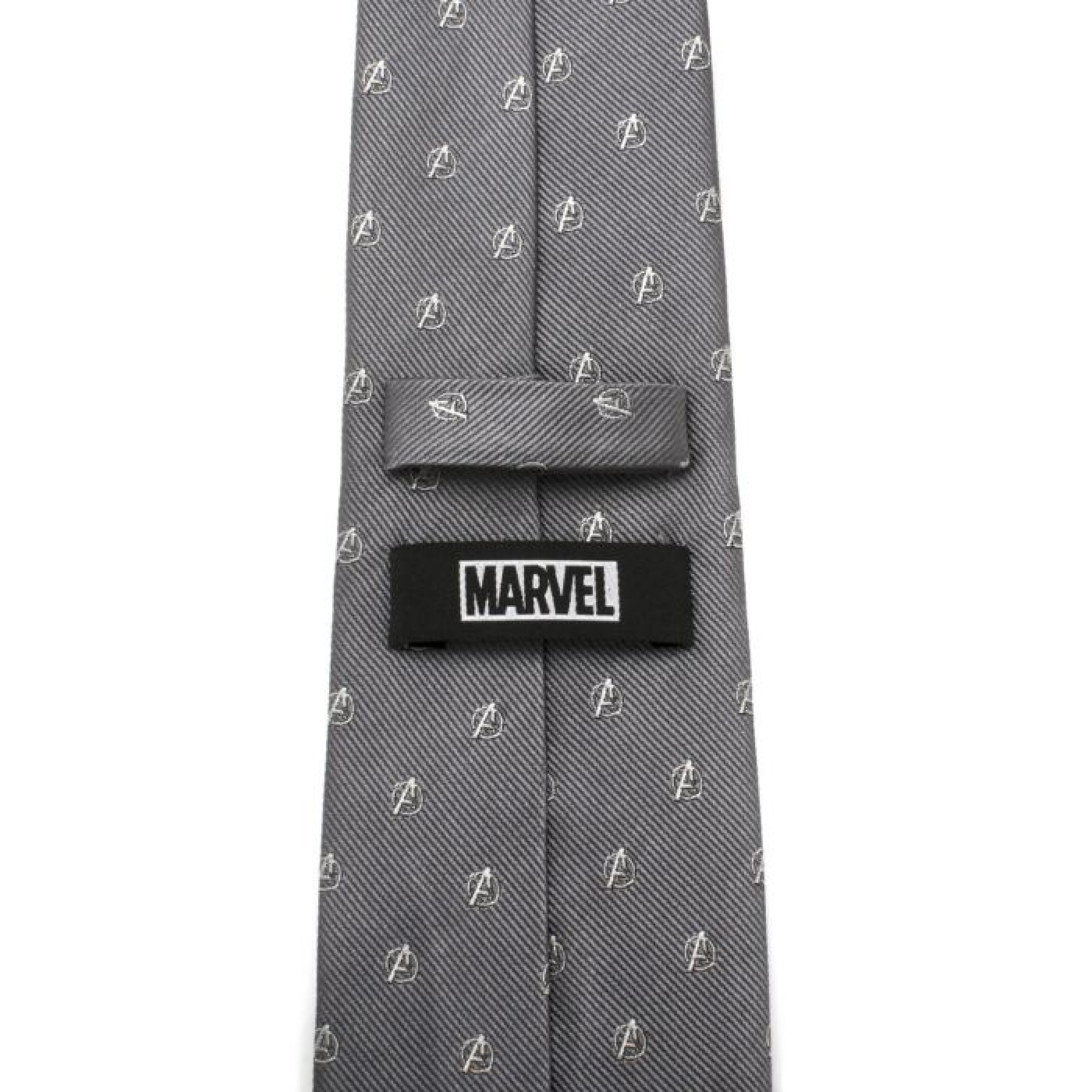 Avengers Logo Gray Mens Silk Tie