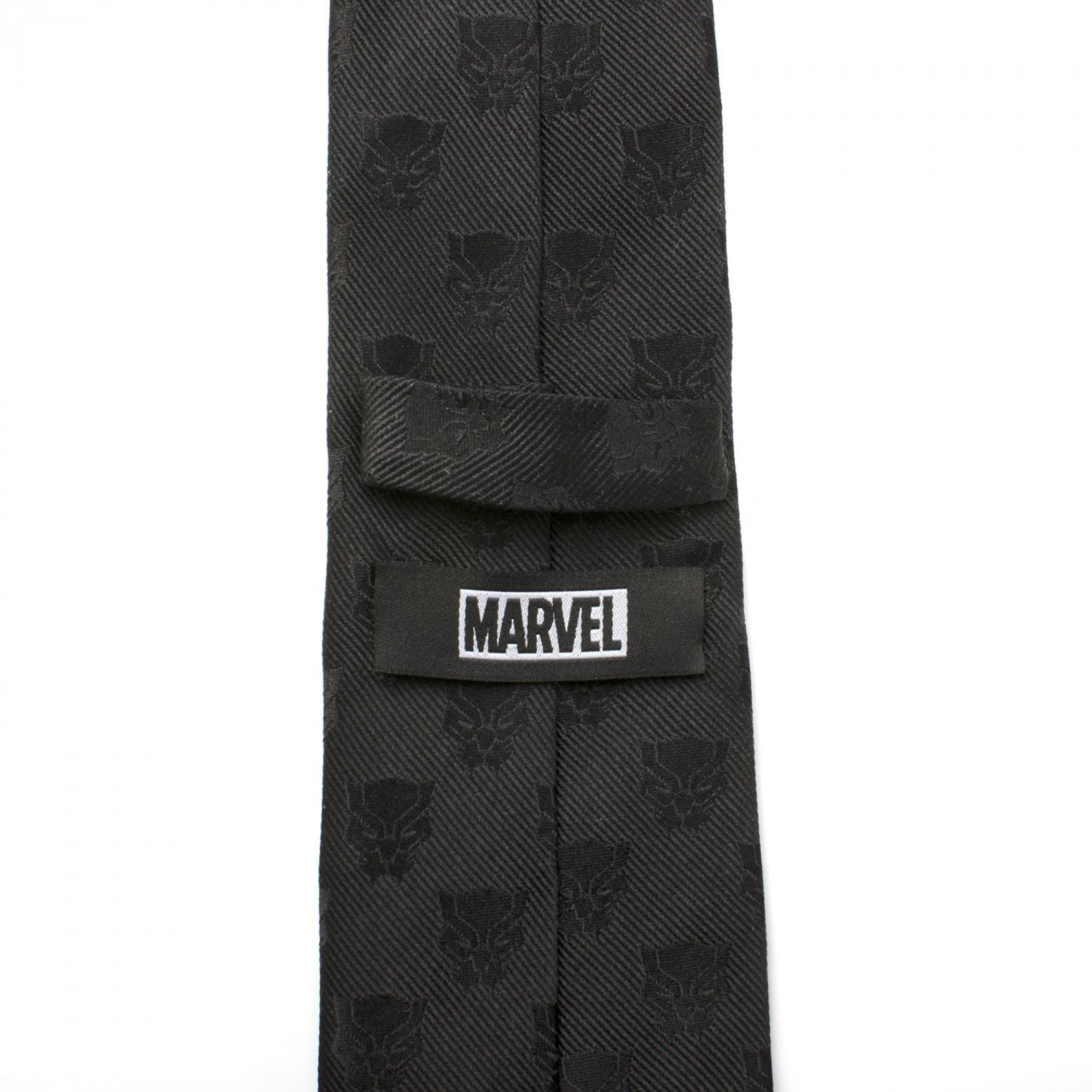 Black Panther Subtle Icons Silk Tie