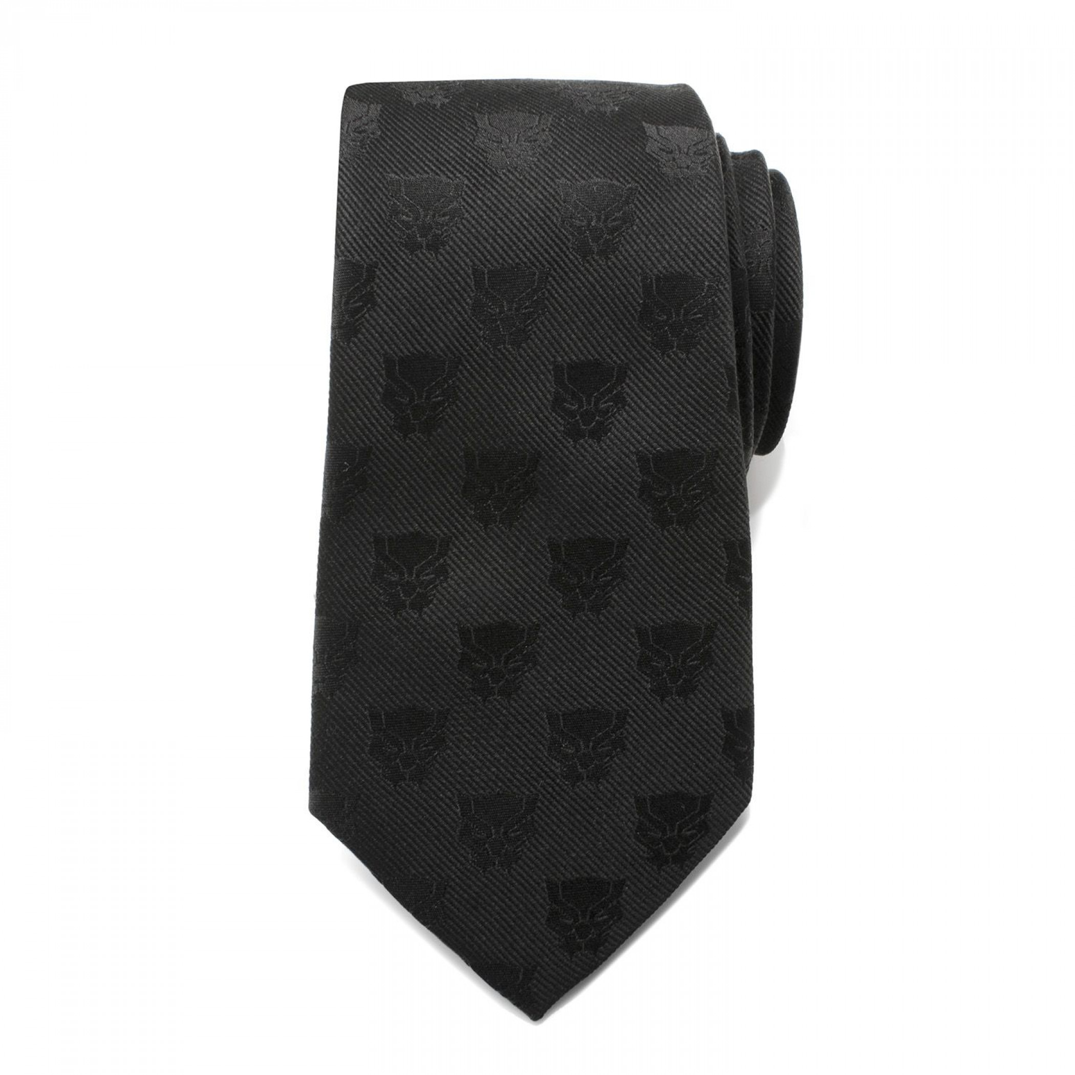 Black Panther Subtle Icons Silk Tie