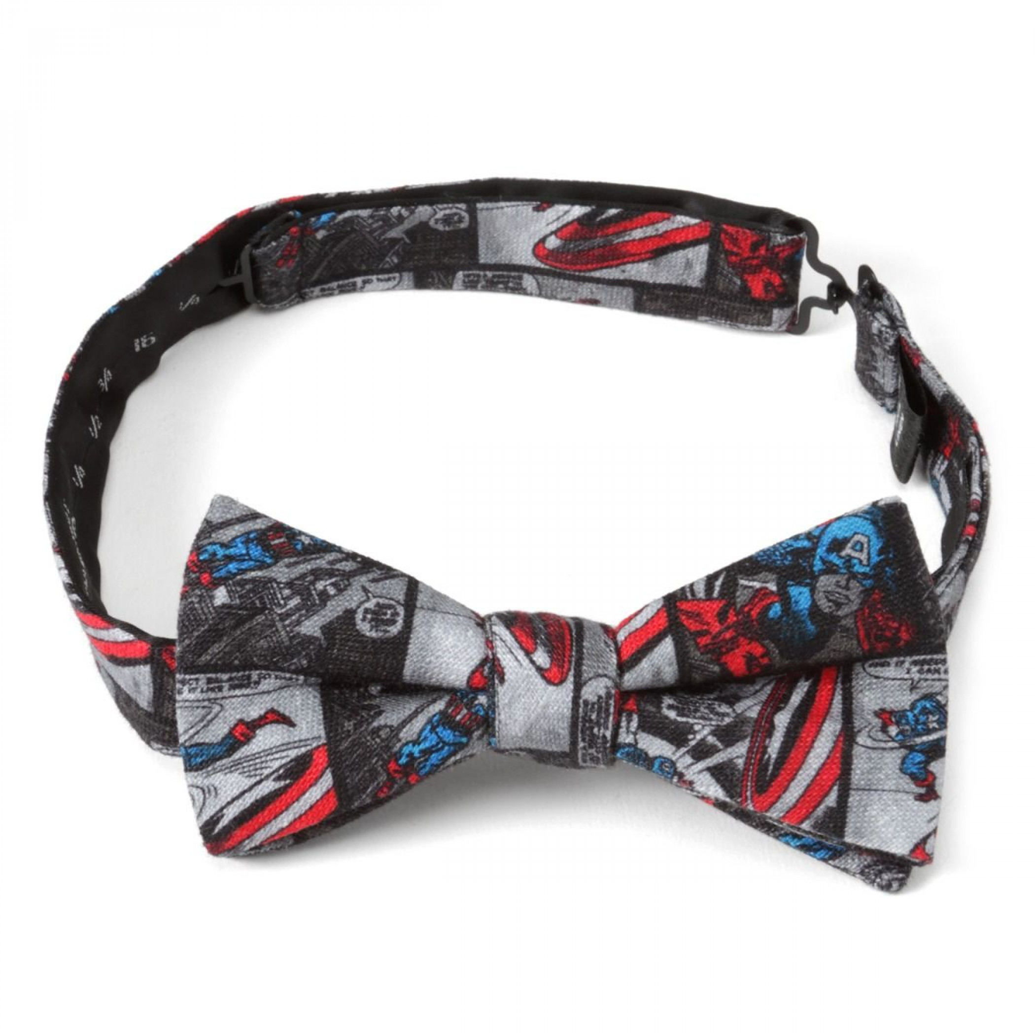 Captain America Comic Panels Men's Silk Bow Tie