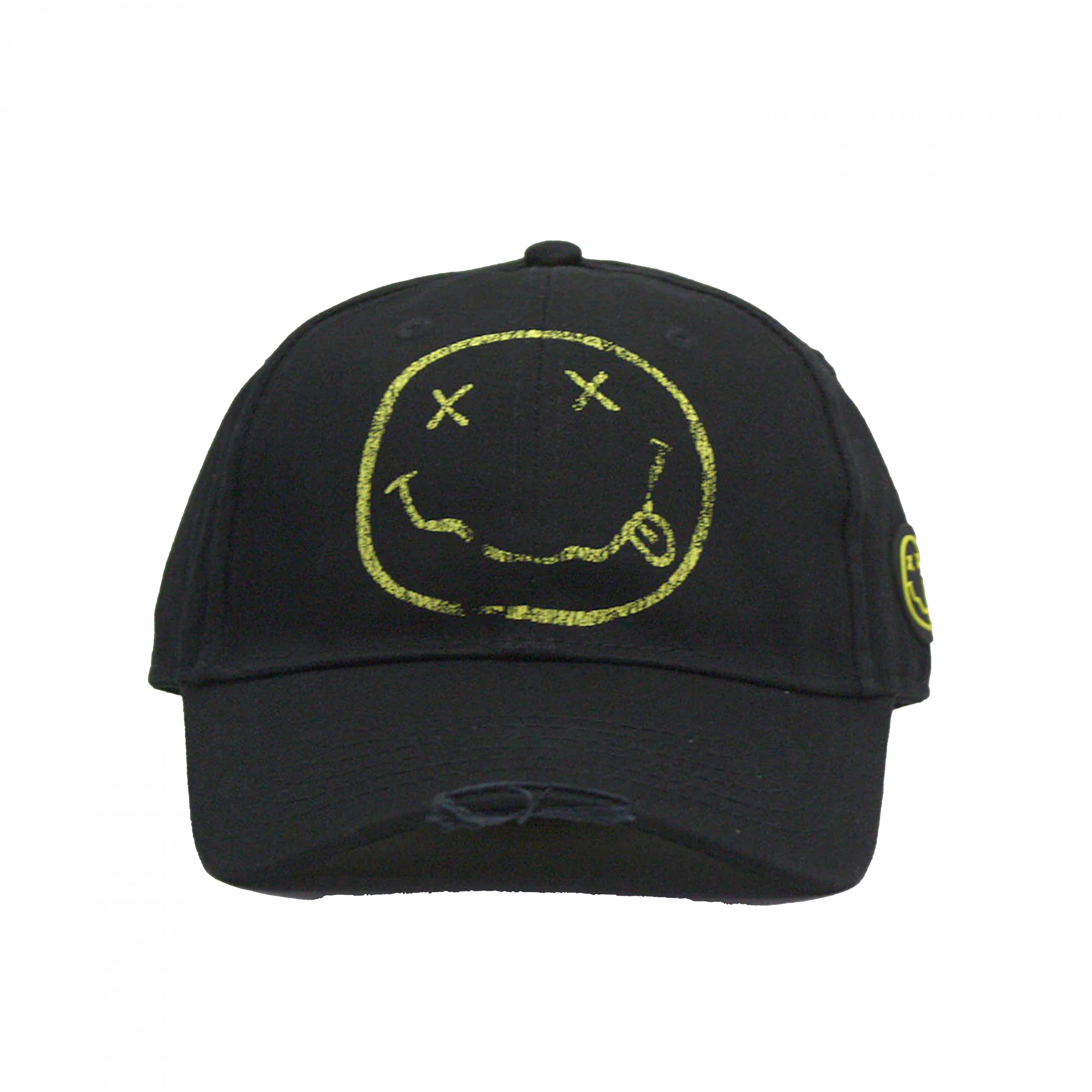 Nirvana Happy Face Logo Distressed Snapback Hat