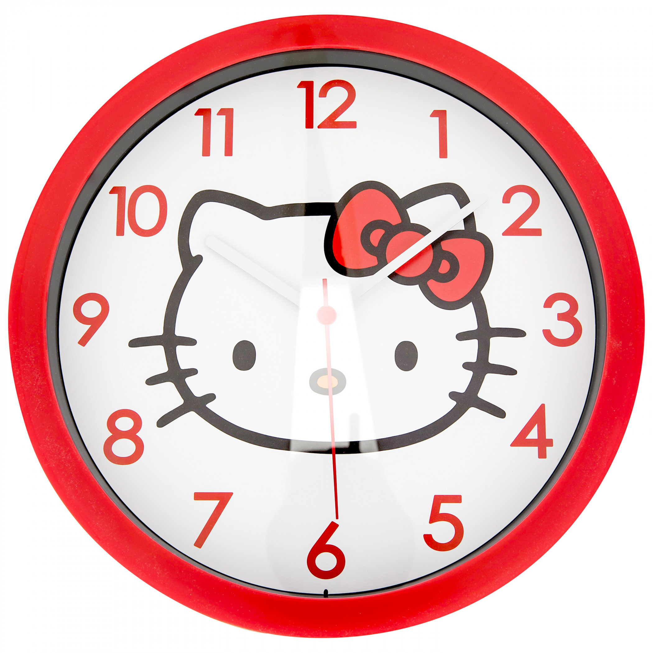 Hello Kitty Face Red Colorway Wall Clock