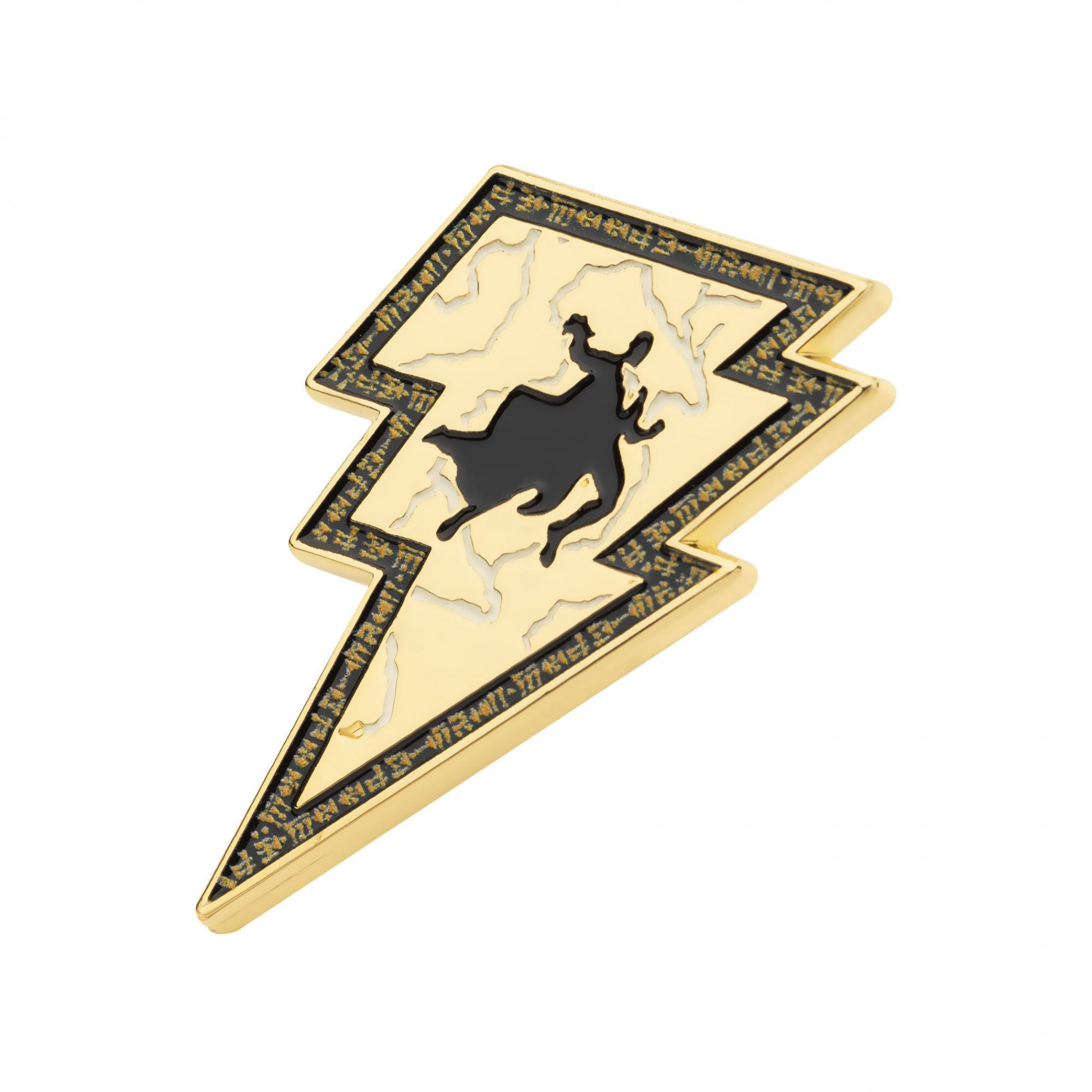 Black Adam Lightning Logo Pin