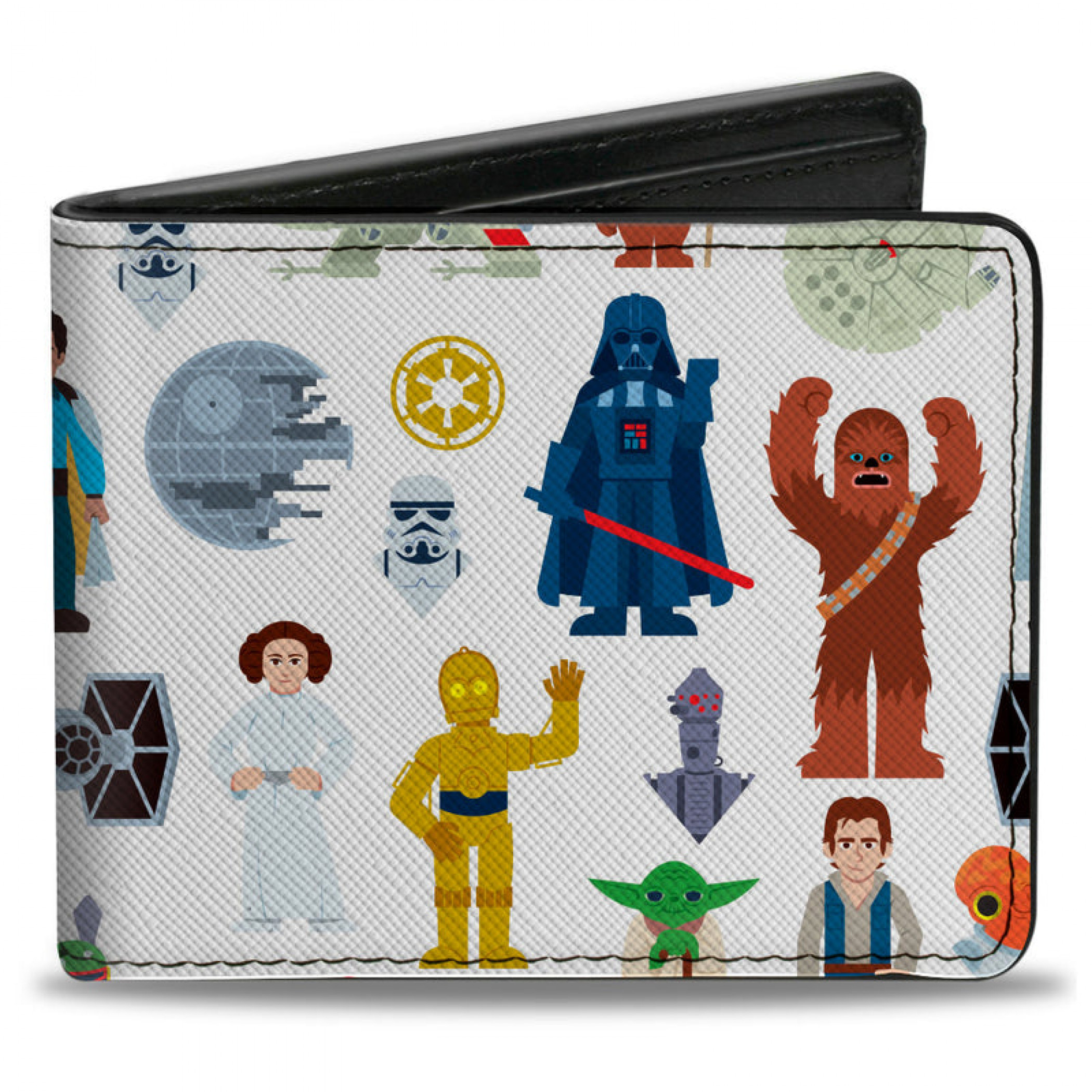 Star Wars Classic Characters and Icons Collage Bi-Fold Wallet