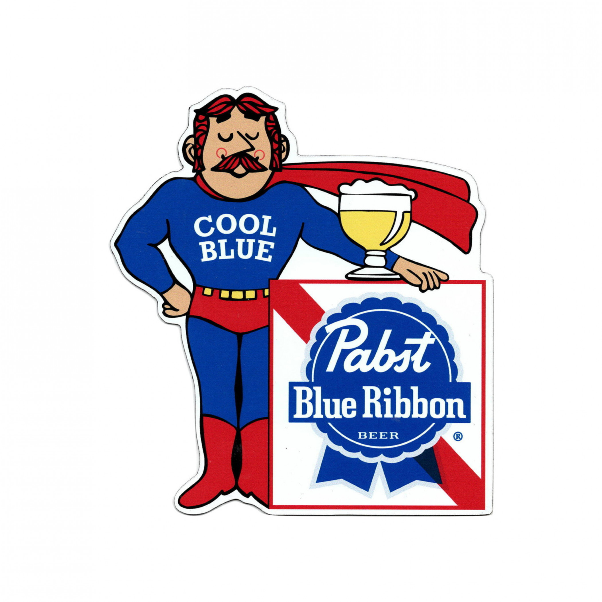 Pabst Blue Ribbon Cool Blue 70's Magnet