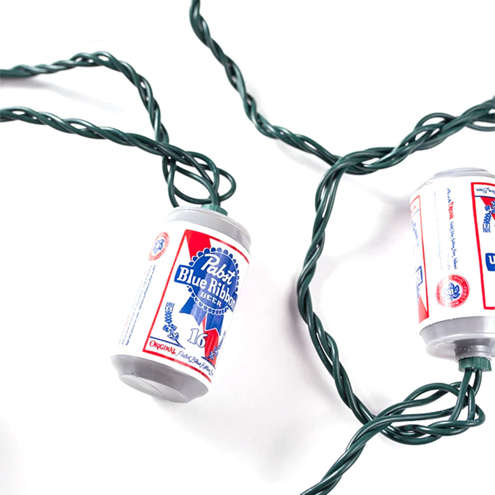 Pabst Blue Ribbon Beer Can String Lights