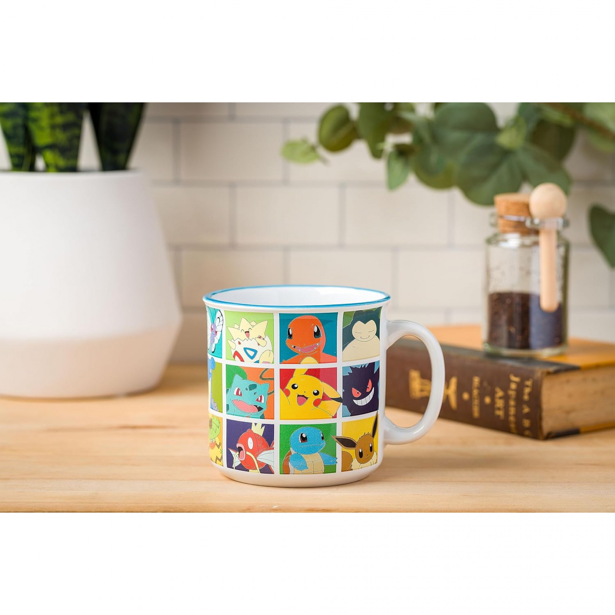 Pokemon Pop Color Grid 20 Ounce Ceramic Camper Mug