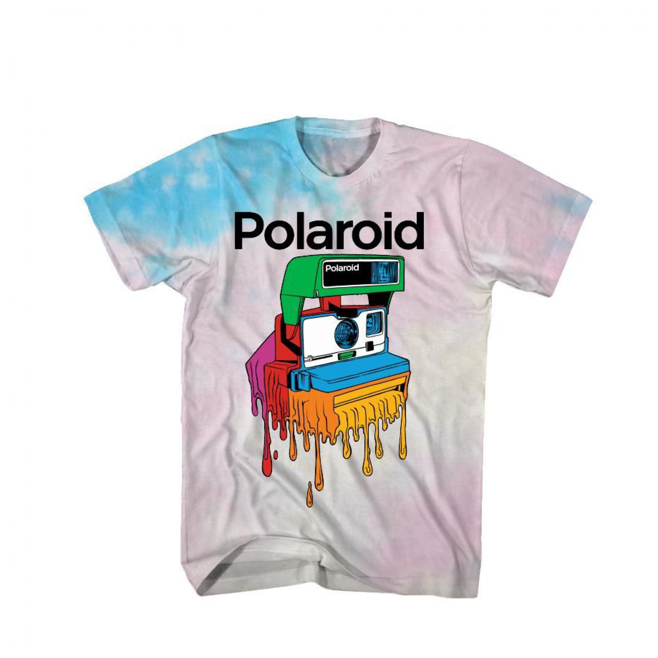 Polaroid Dripping Camera Tie Dye T-Shirt