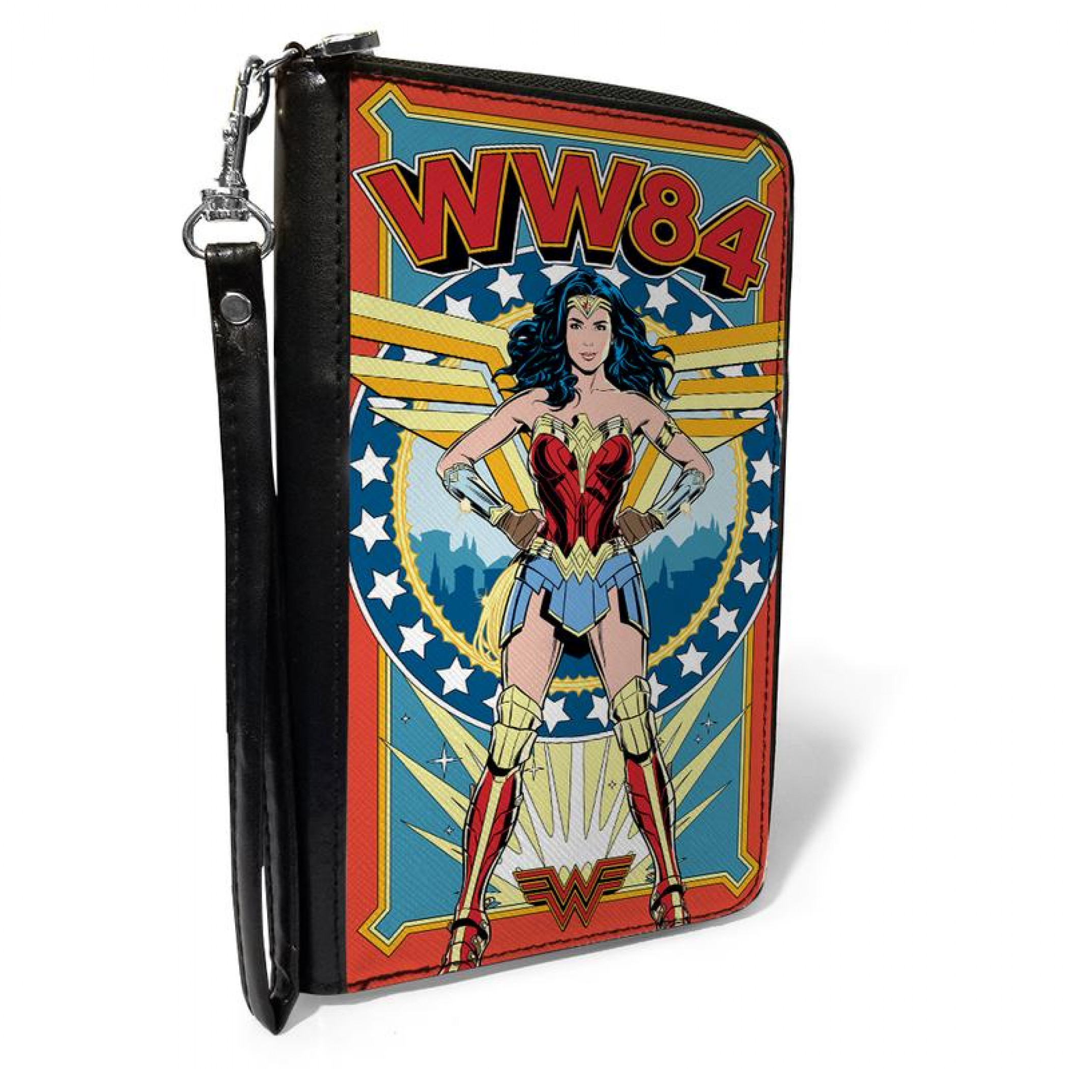Wonder Woman Retro WW84 Leather Zip Around Wallet