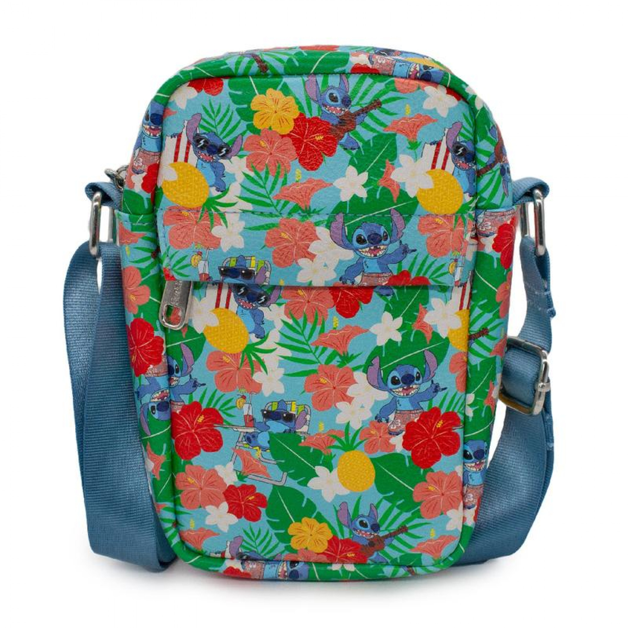 Disney Lilo & Stitch Tropical Floral Pattern Stitch AOP Crossbody Bag