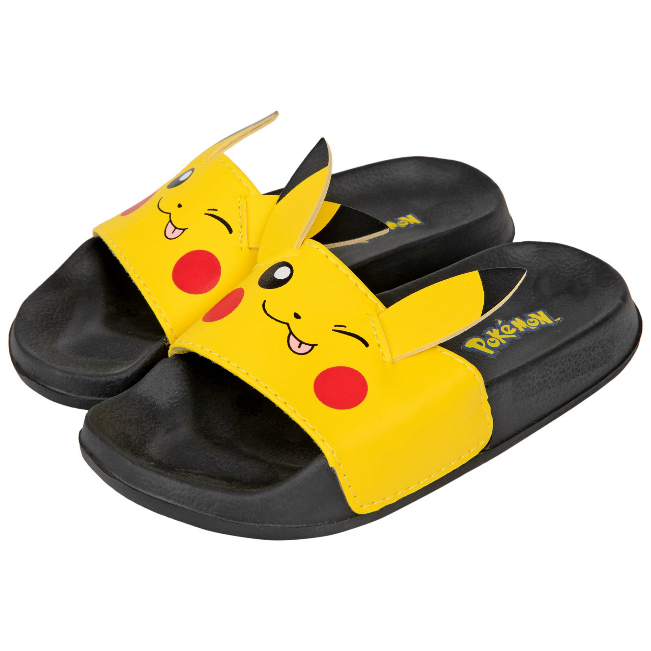 Pokemon Pikachu Winky Face Youth Flip Flop Slides