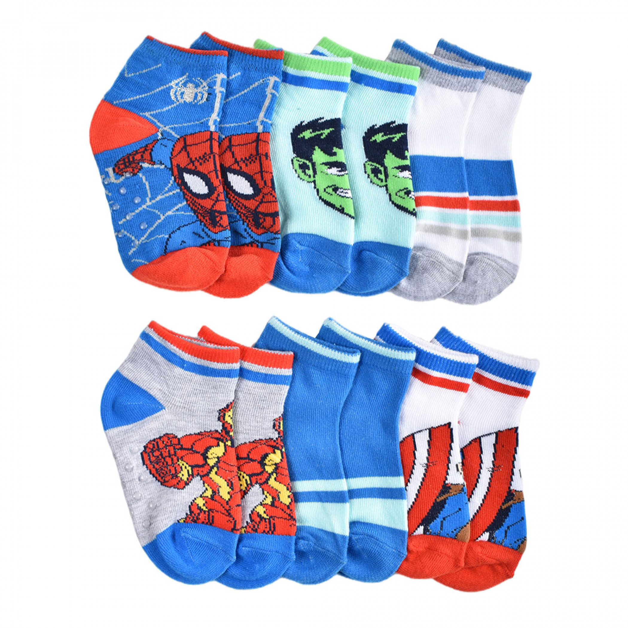 Marvel Superhero Adventures Baby Boy Variety Crew Socks 6-Pack