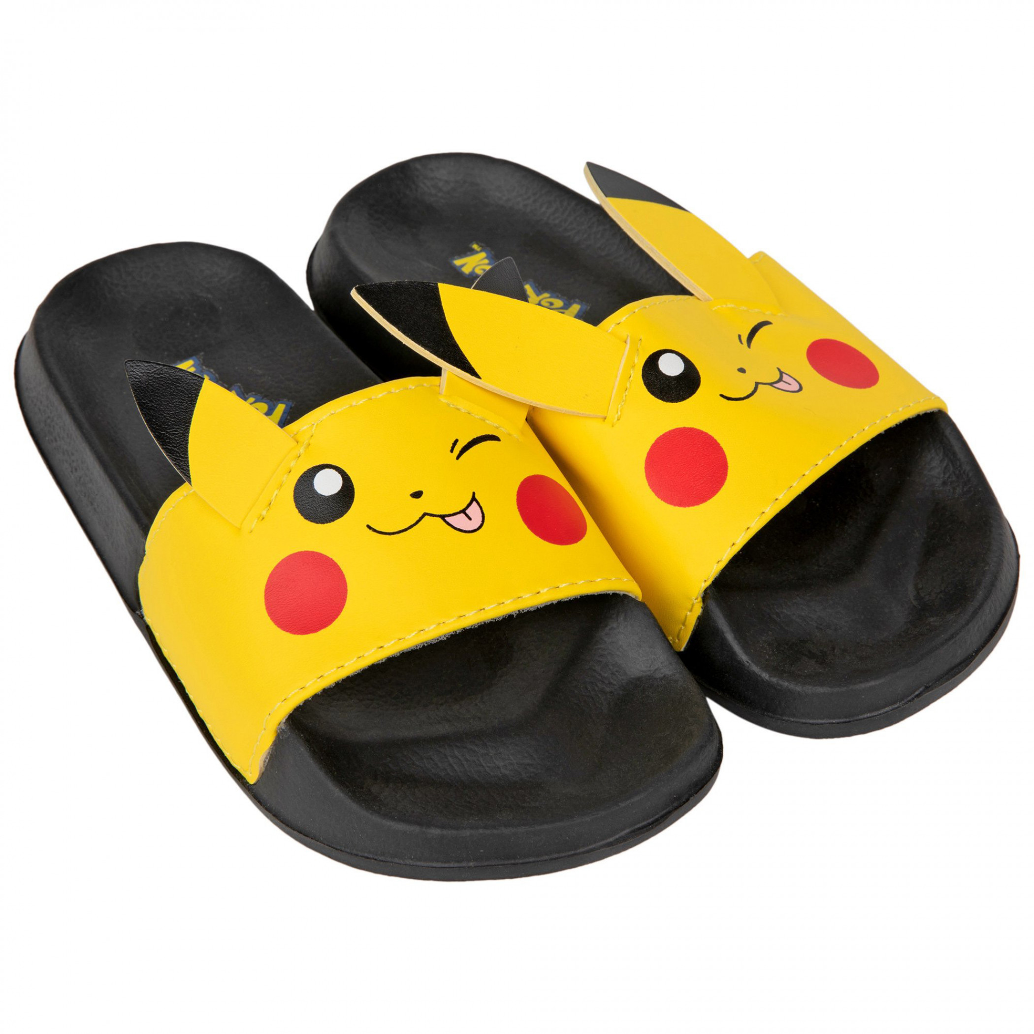 Pokemon Pikachu Winky Face Youth Flip Flop Slides
