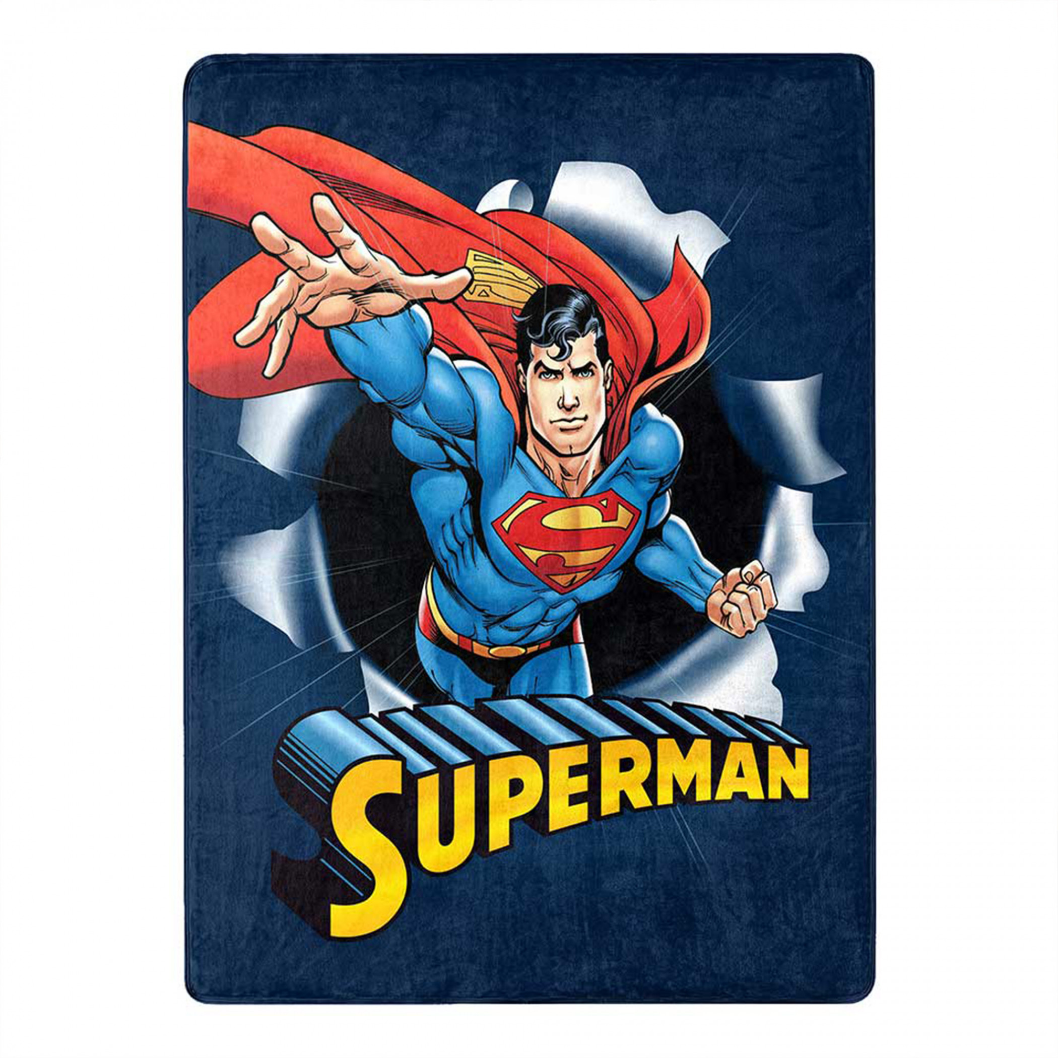 DC Comics Superman Hero Burst 46"x60" Silk Touch Throw Blanket