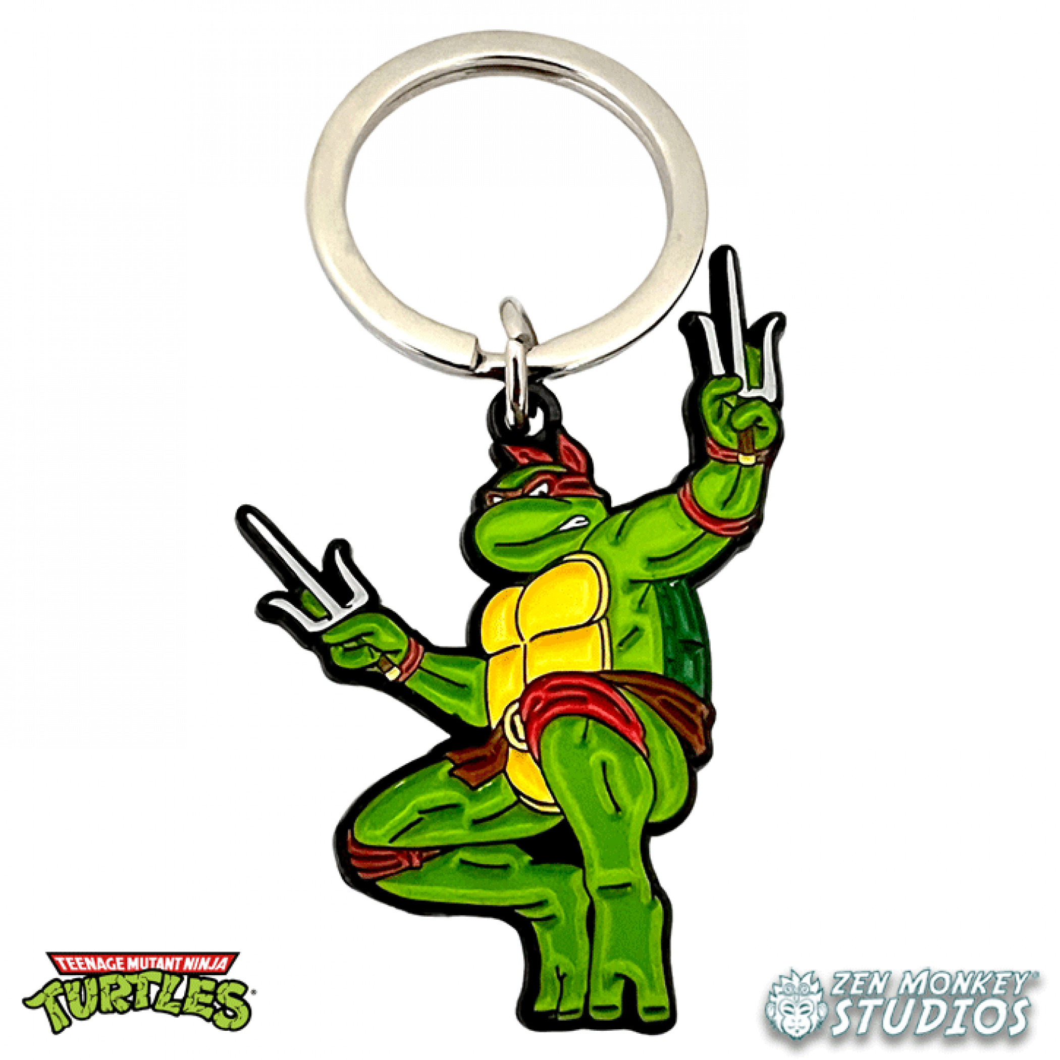 Leaping Raphael Teenage Mutant Ninja Turtles Keychain