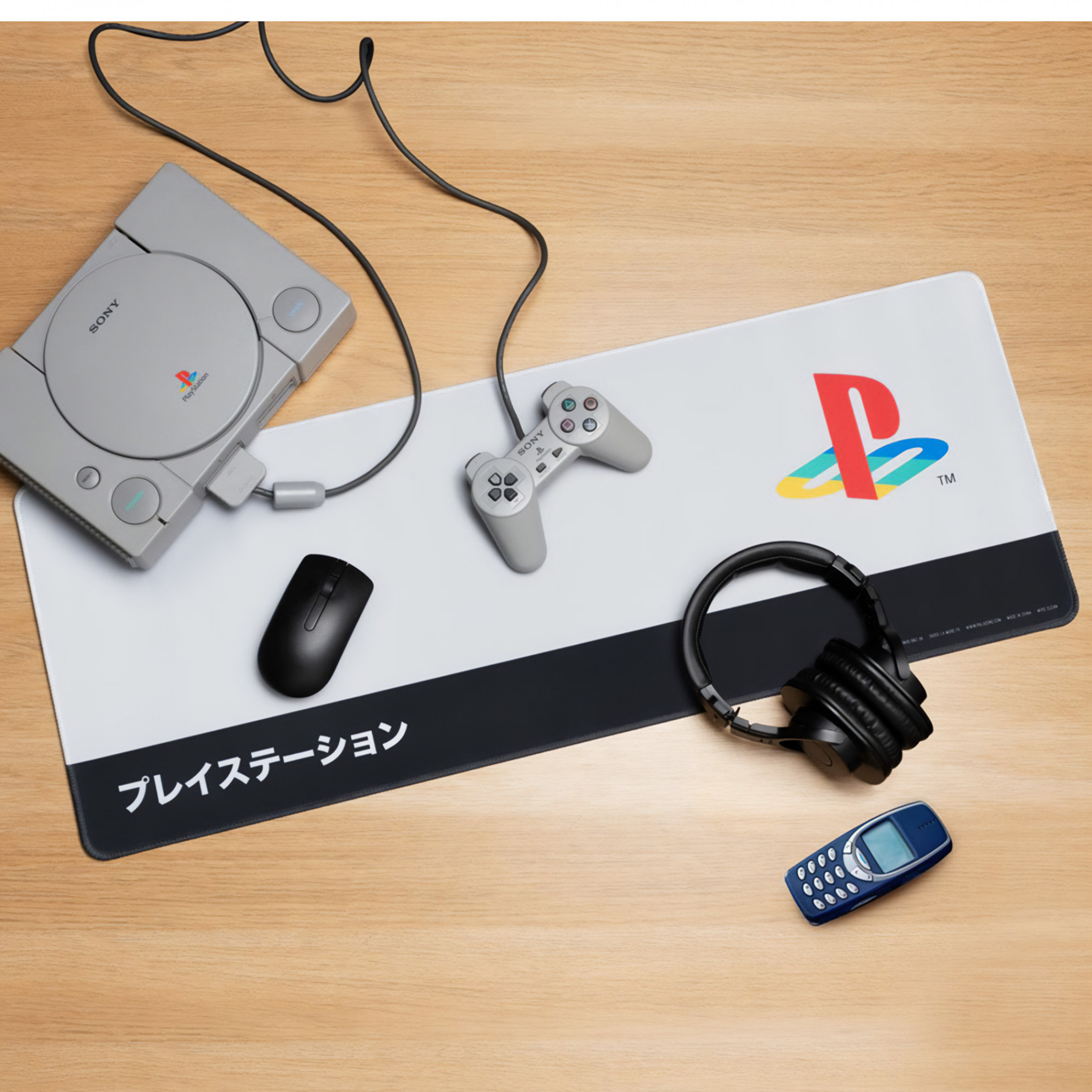PlayStation Logo and Katakana Desk Mat