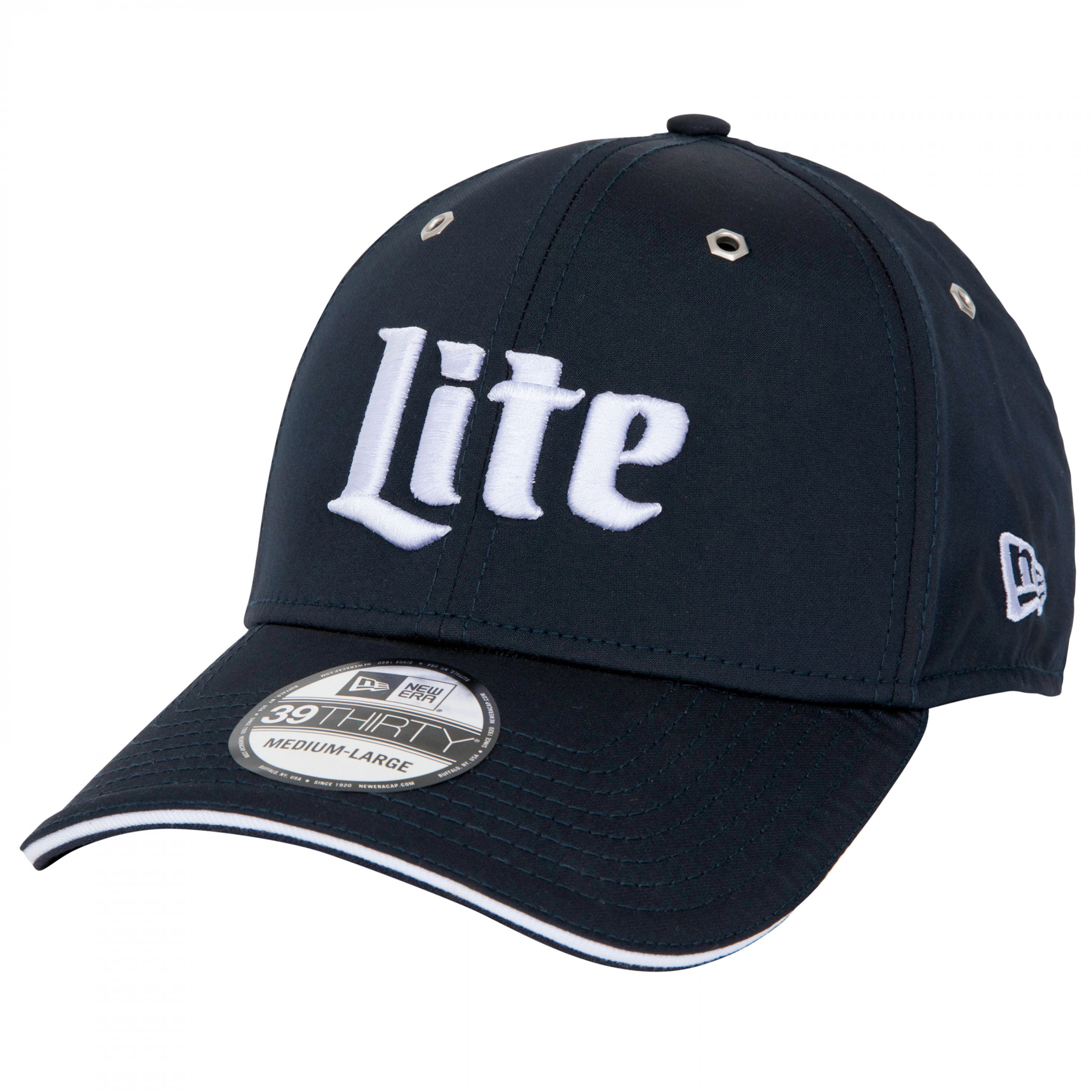 New Era Brad Keselowski Navy Sponsor Miller Lite Driver 39THIRTY Flex Hat Size: Small/Medium