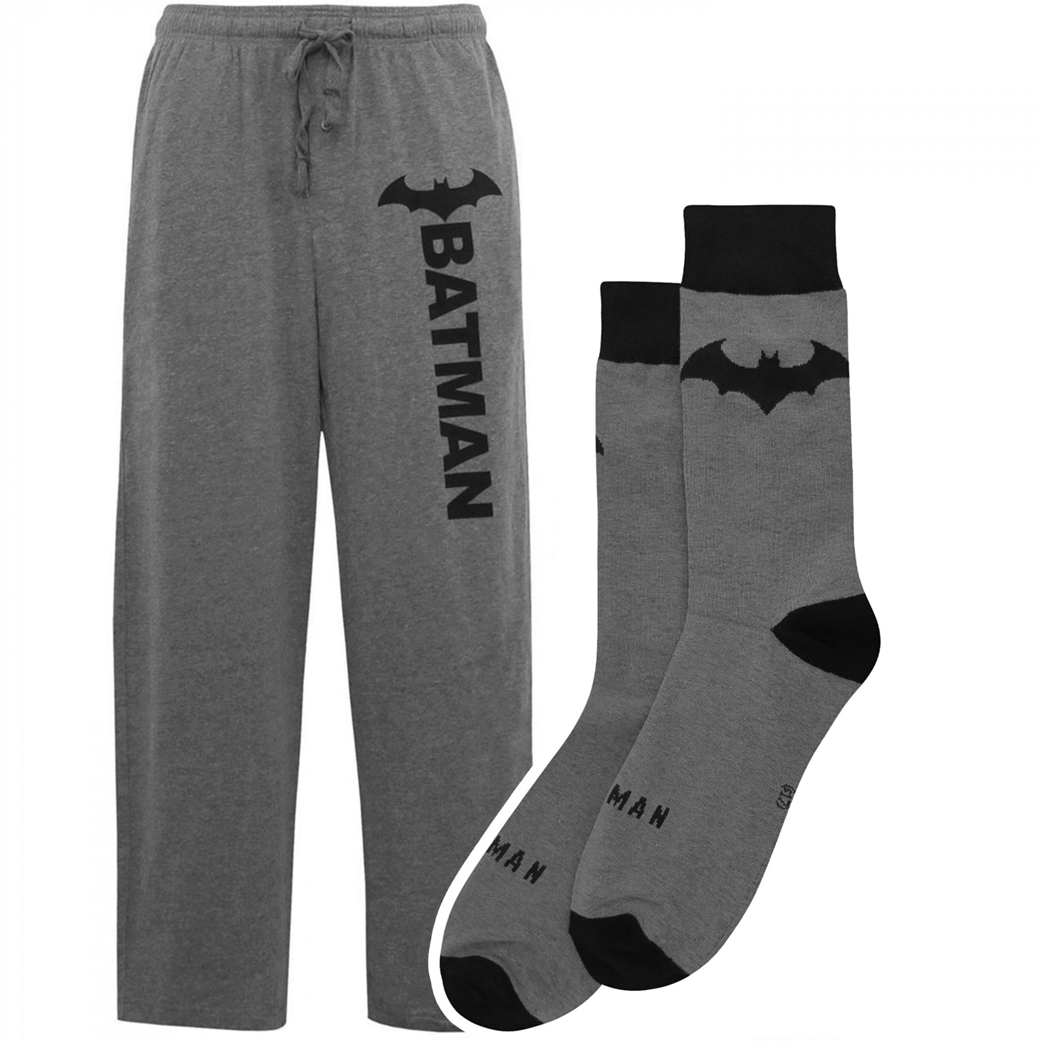 Batman Hush Logo Sleep Pants and Socks Bundle