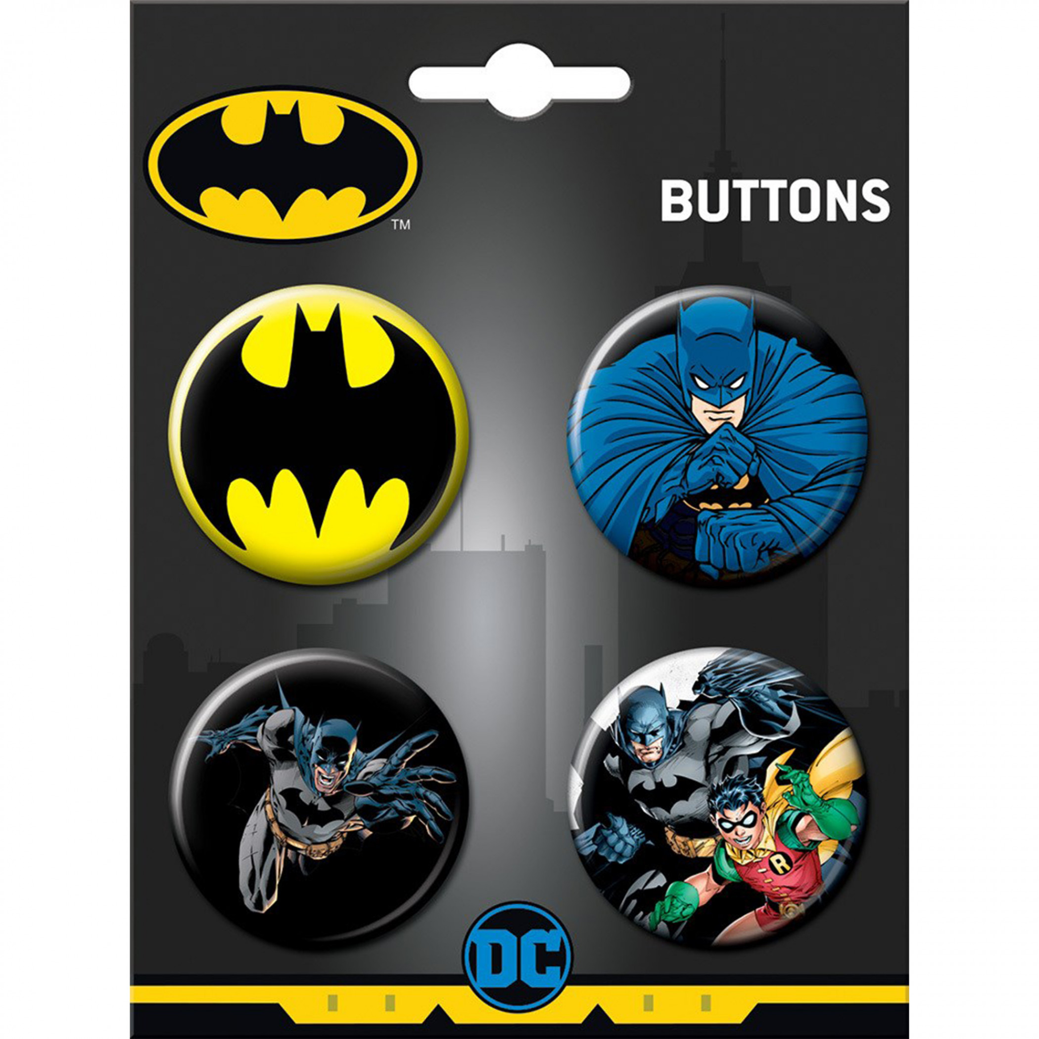 DC Comics Batman 4-Piece Button Set #8