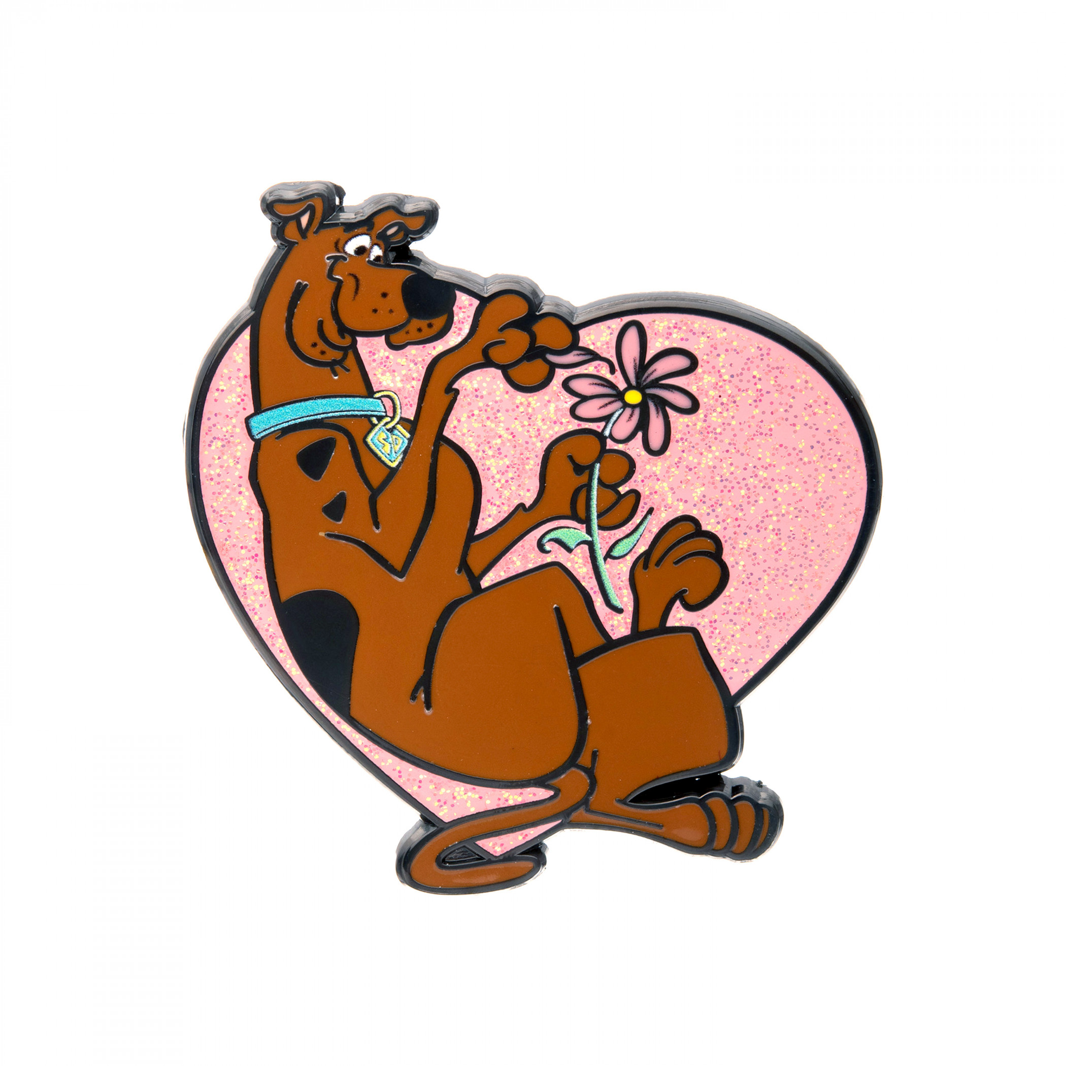 Scooby-Doo Glitter Heart Enamel Pin