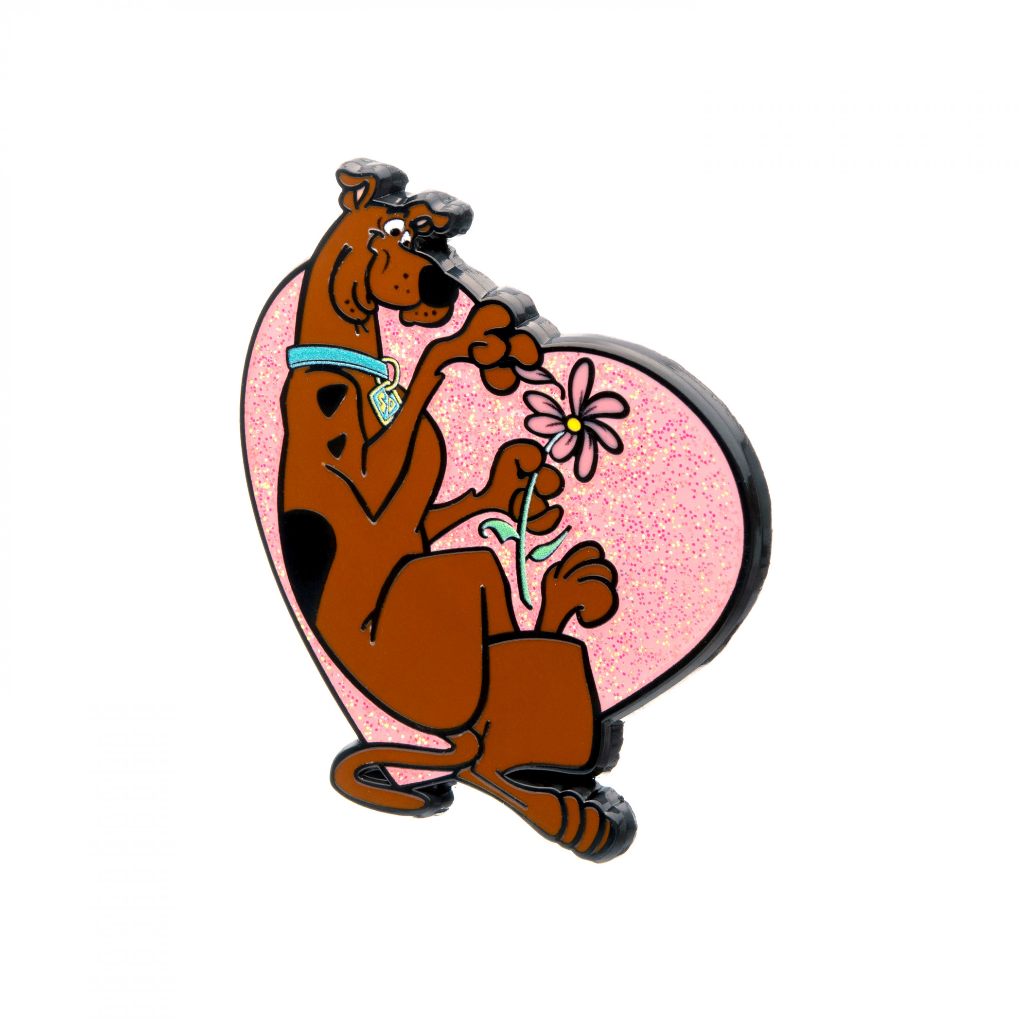 Scooby-Doo Glitter Heart Enamel Pin