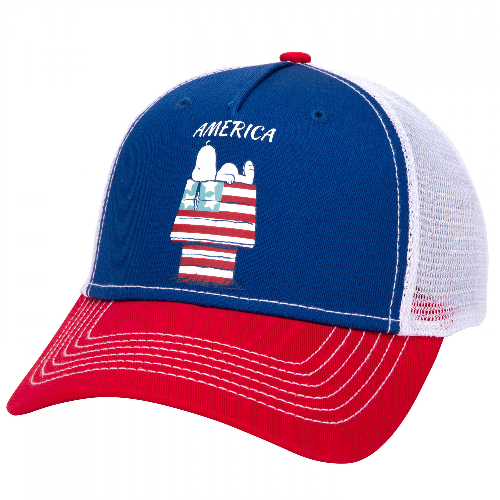 Peanuts Snoopy American Flag House Adjustable Hat