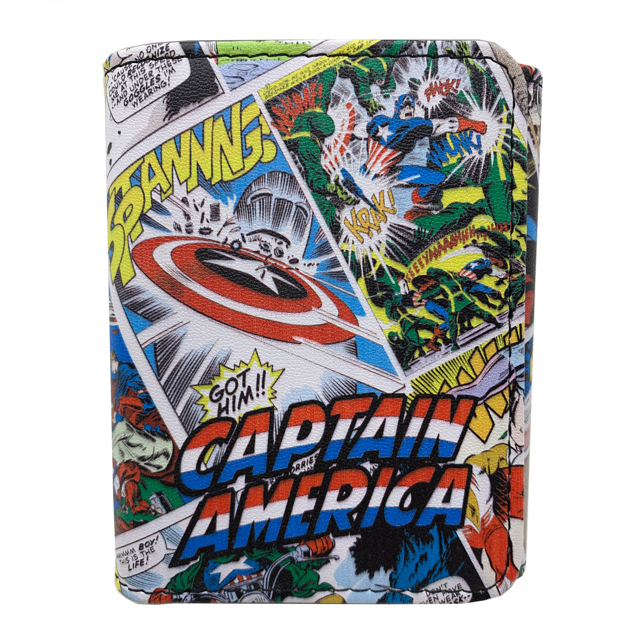 Captain America Comic Strips Trifold Wallet