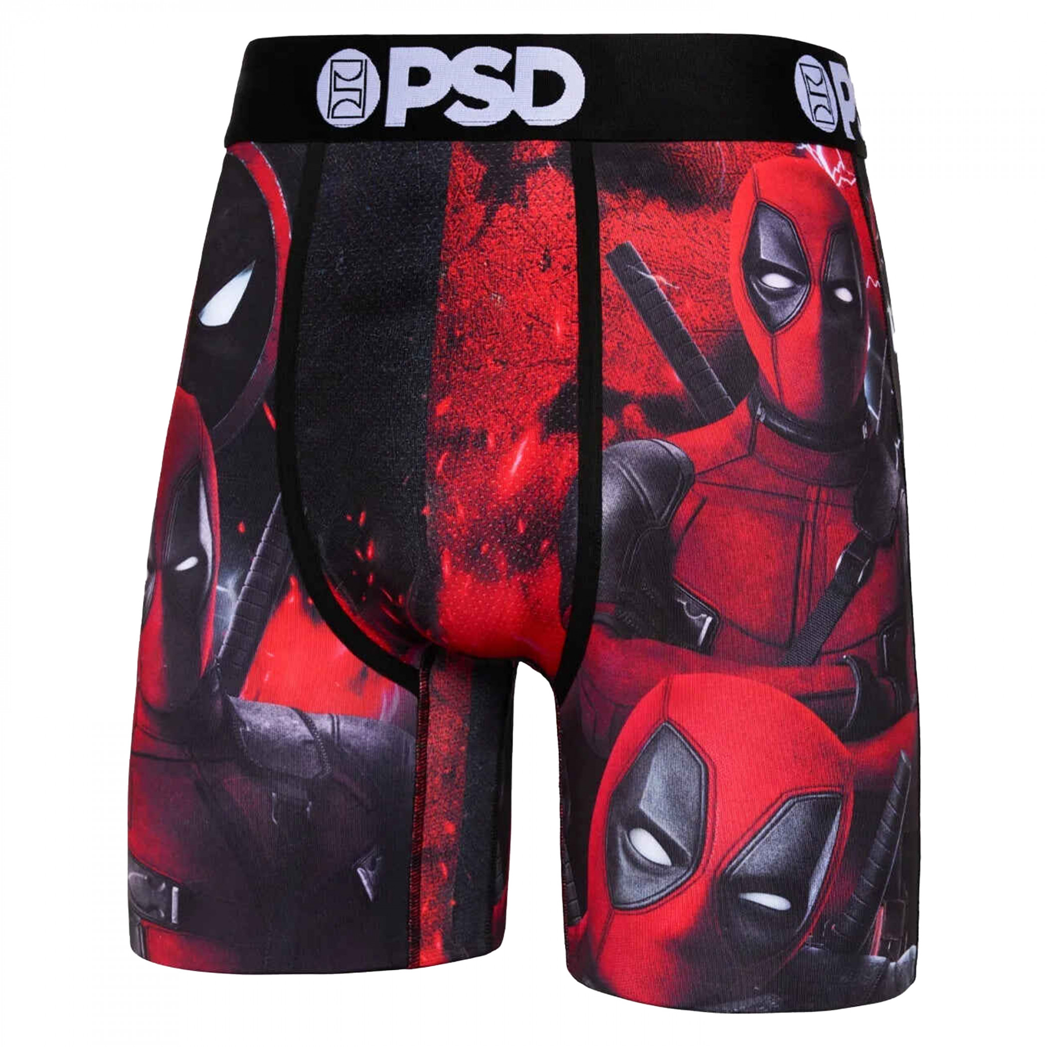 Deadpool Black and Red Collage PSD Boxer Briefs