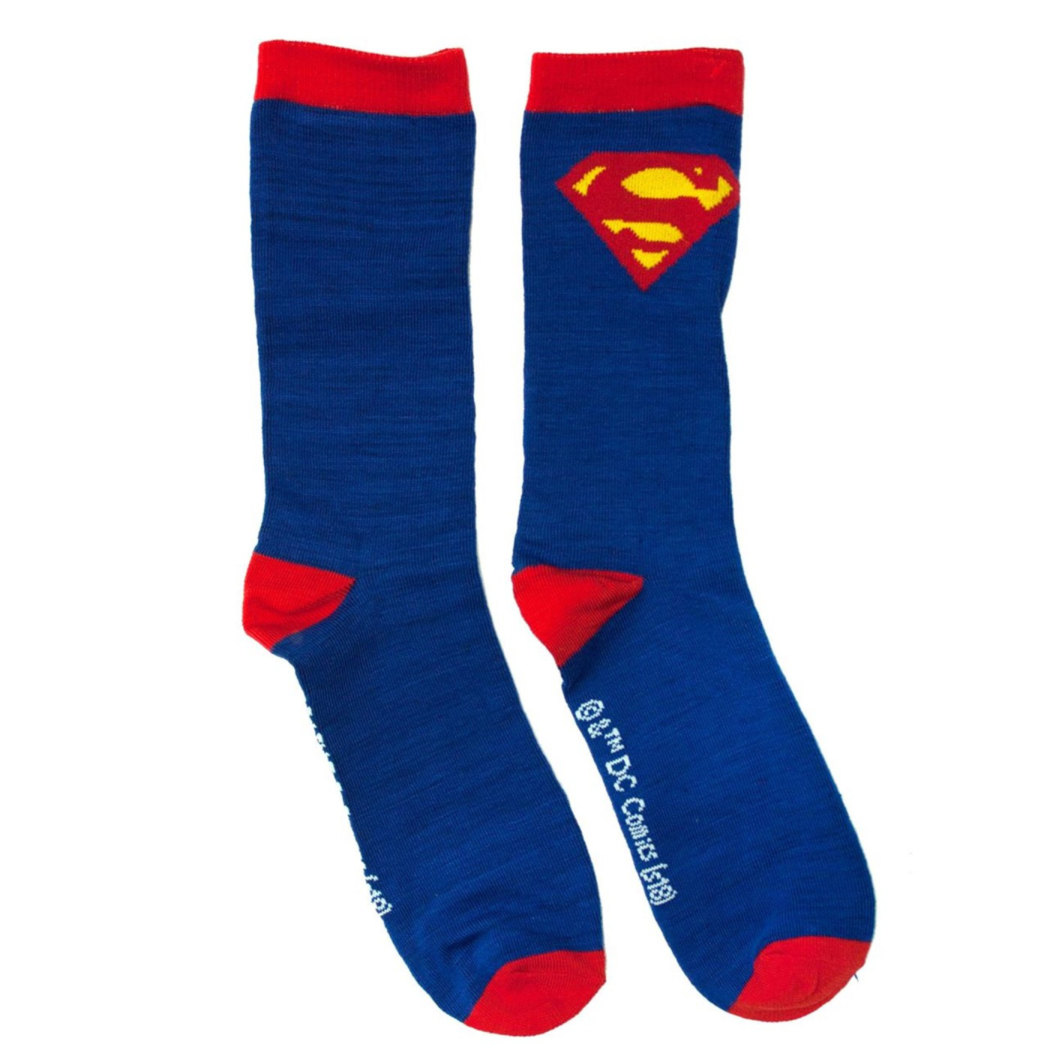 Official DC Comics Retro Wonder Woman Assorted Character Logo Socks Set x2 Pairs 