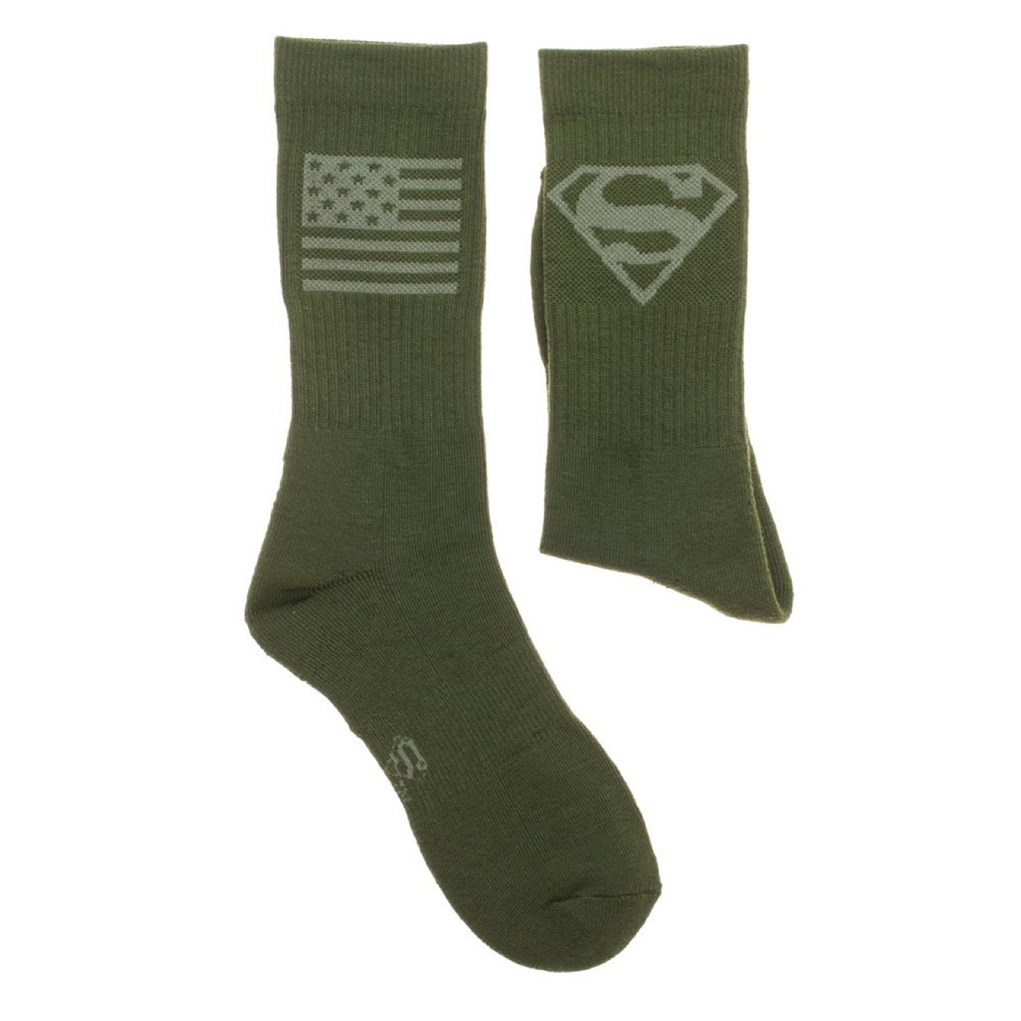 Superman and Wonder Woman Salute to Service Crew Socks 2-Pair Pack