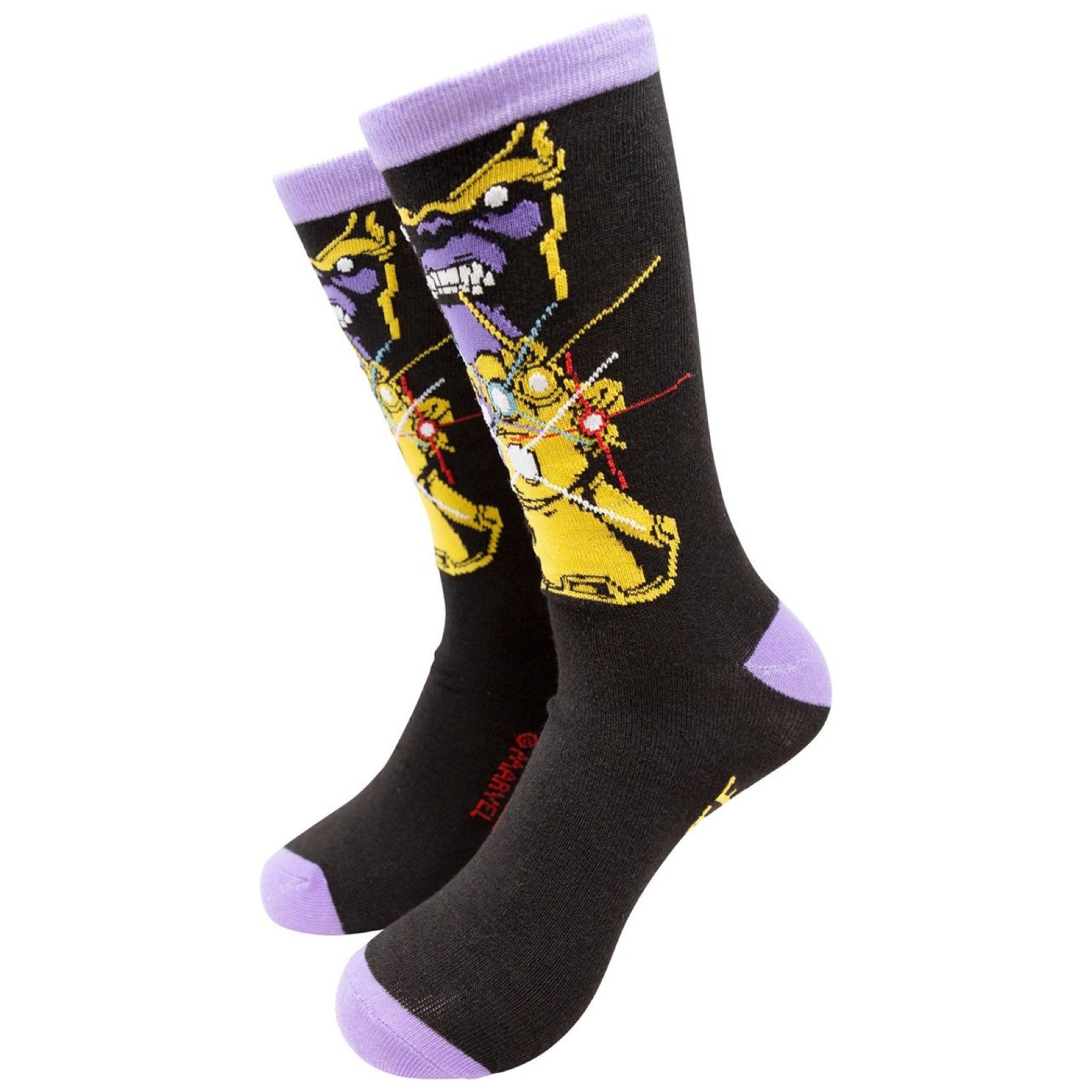 Thanos Head and Gauntlet Crew Socks 2-Pair Pack