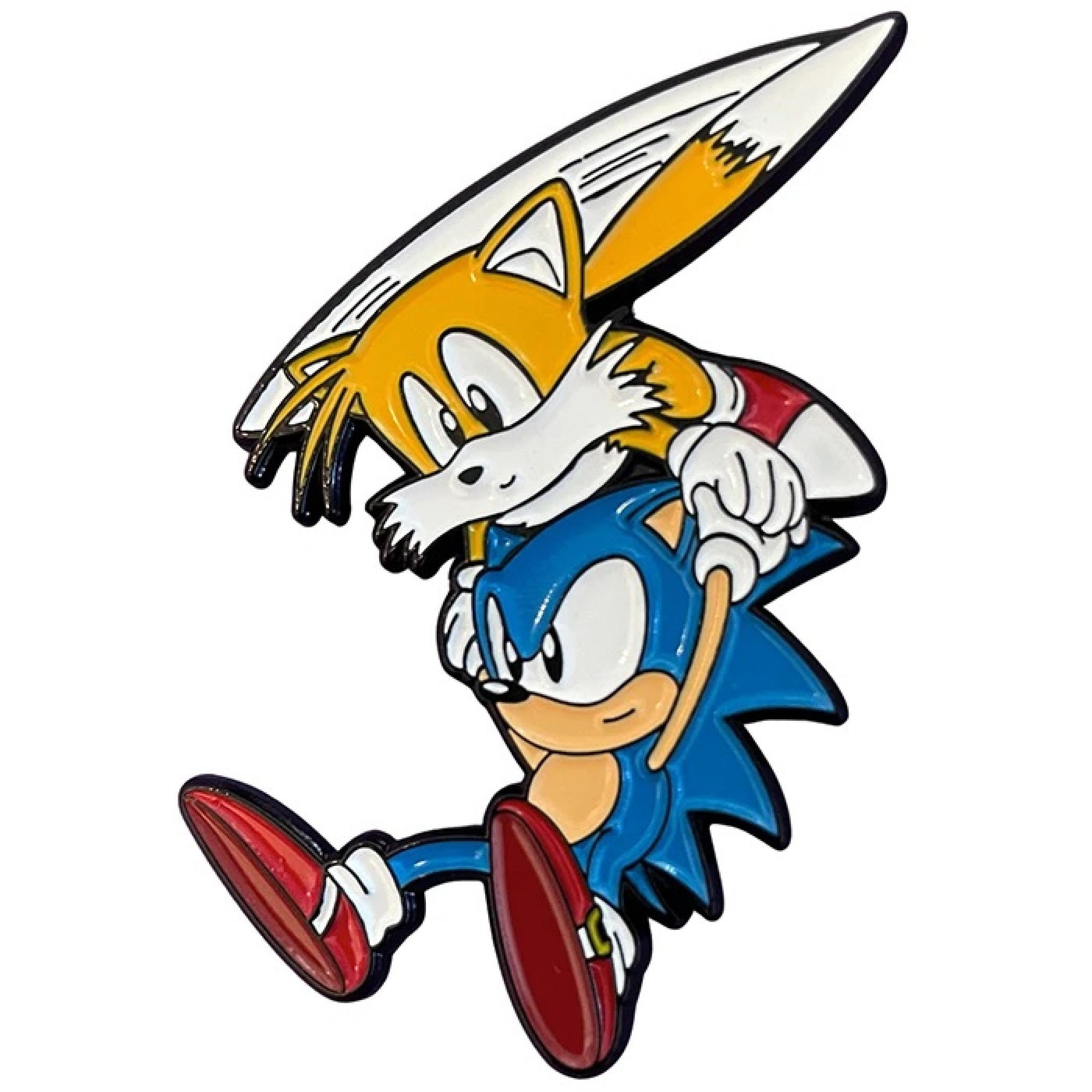 Tails Flying. Tails with Glasses.