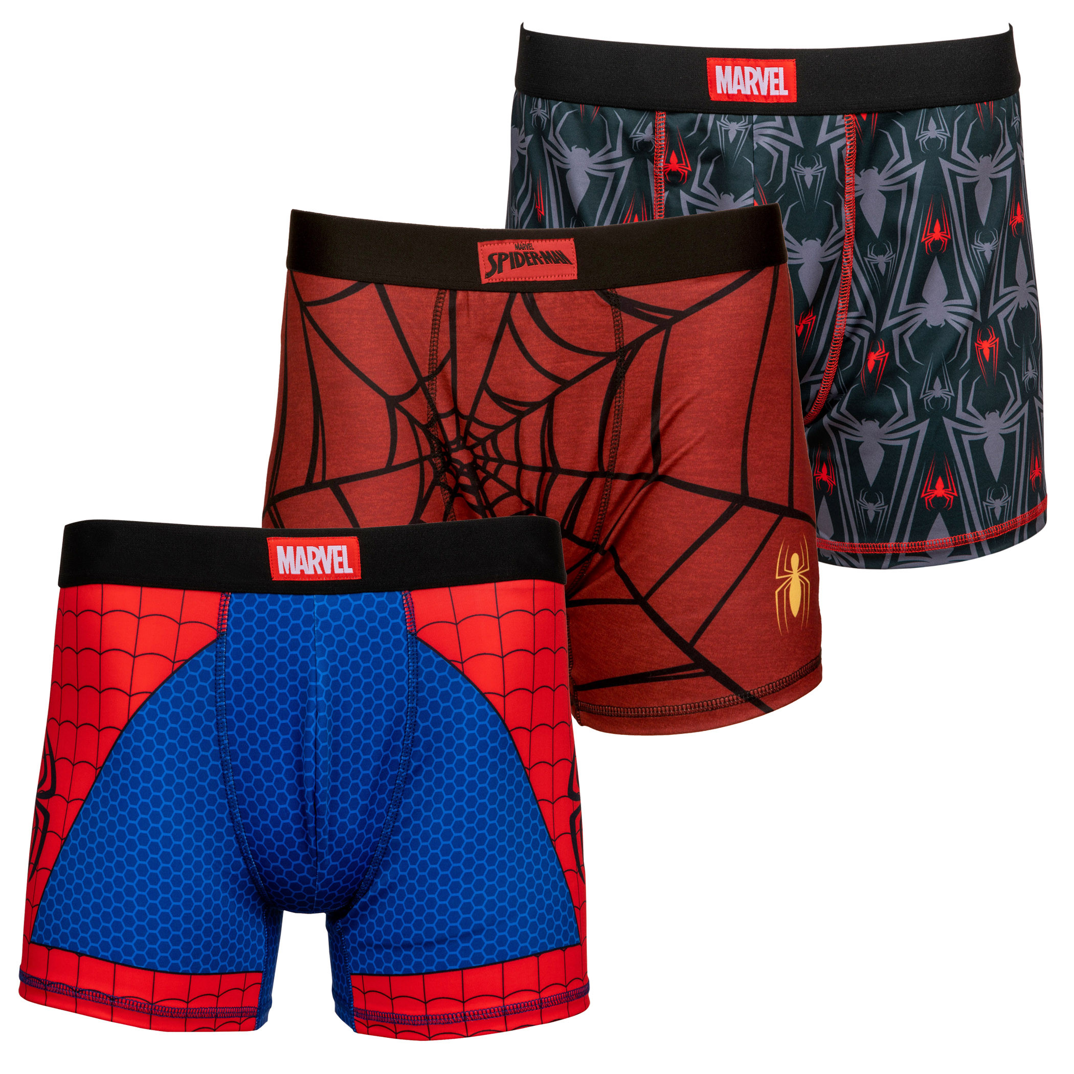 Boys Red 3pk Marvel Spider-Man Trunks