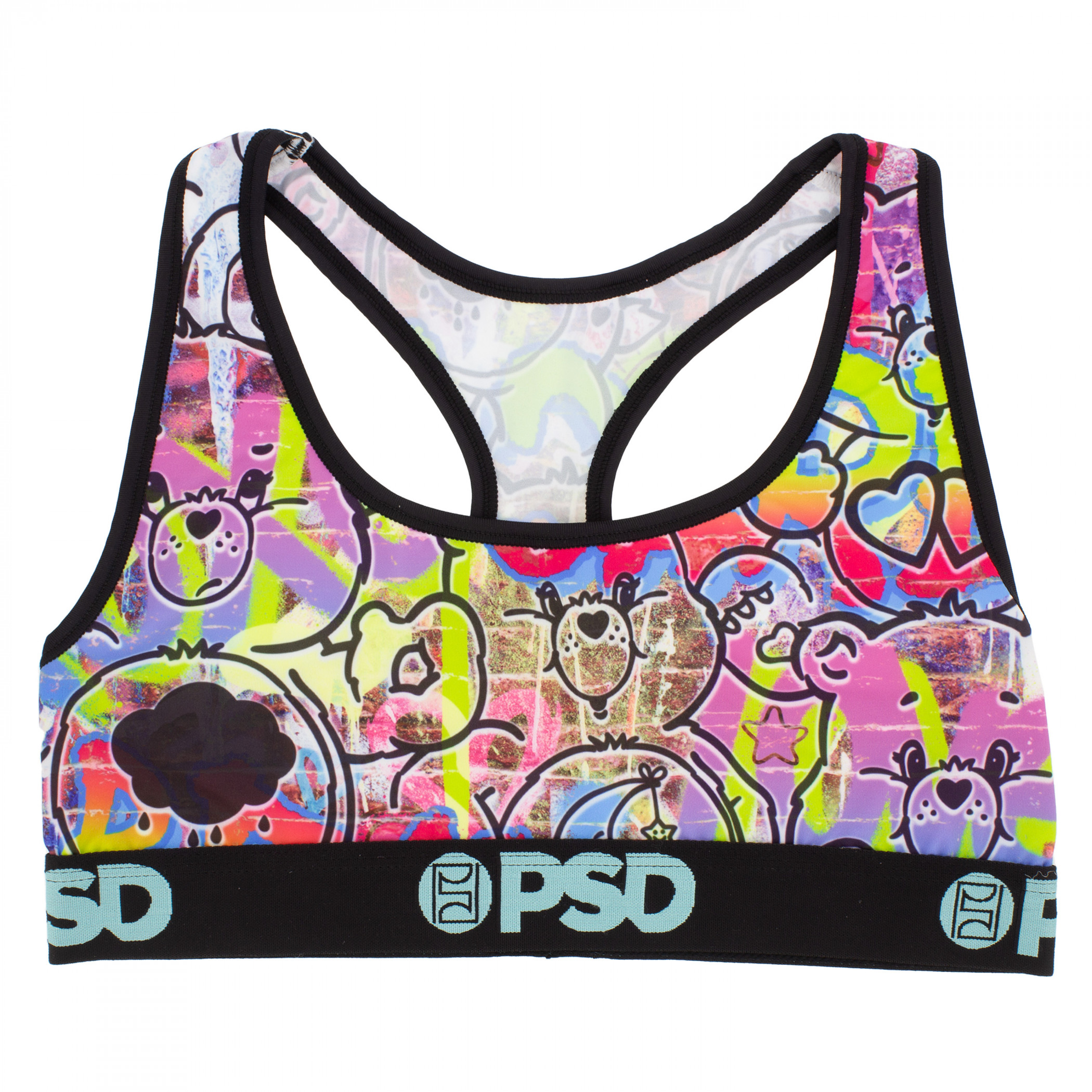 Care Bears Graffiti PSD Sports Bra