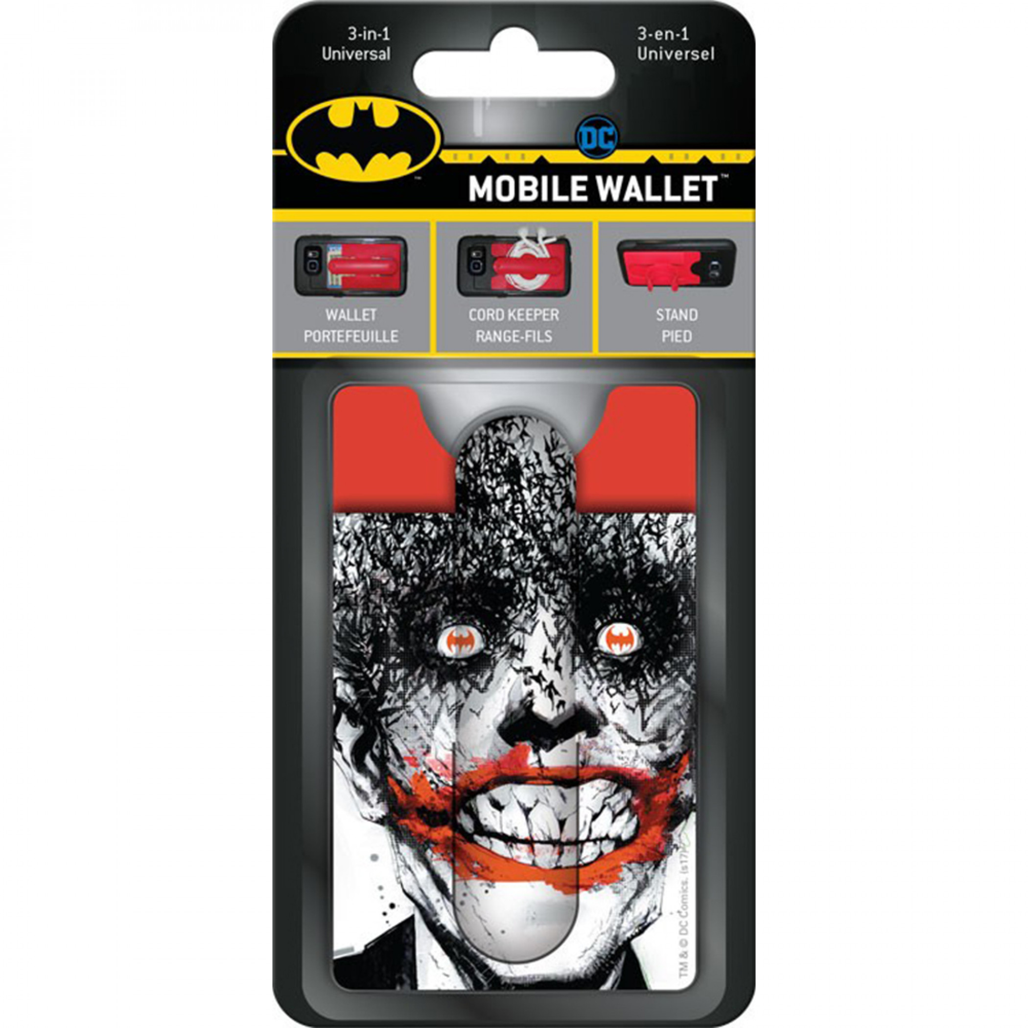 Joker Character Portrait Smile 3-in-1 Mobile Wallet