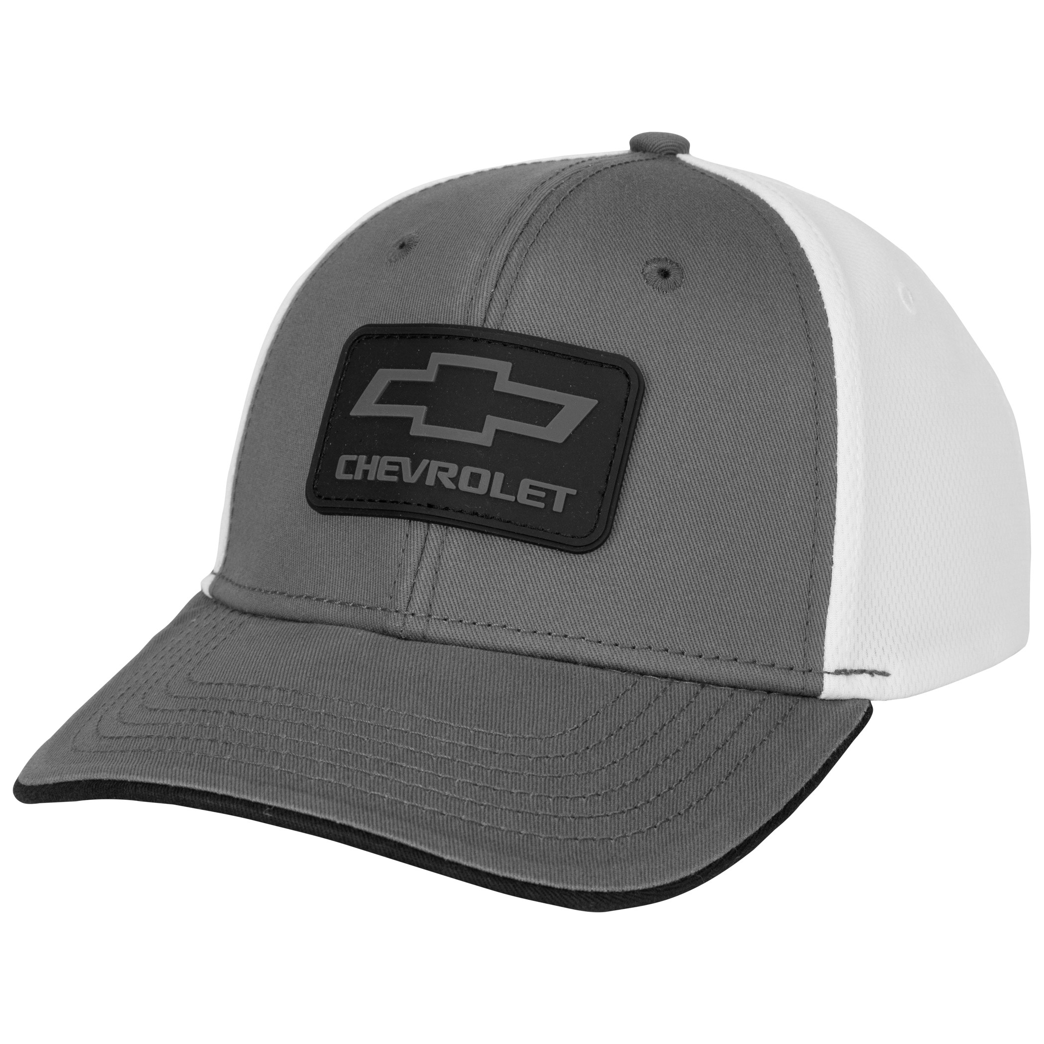 Chevy Chevrolet Mesh Back Hat – Grey Colorway, Rubber Patch Logo, Adjustable Snapback, Officially Licensed