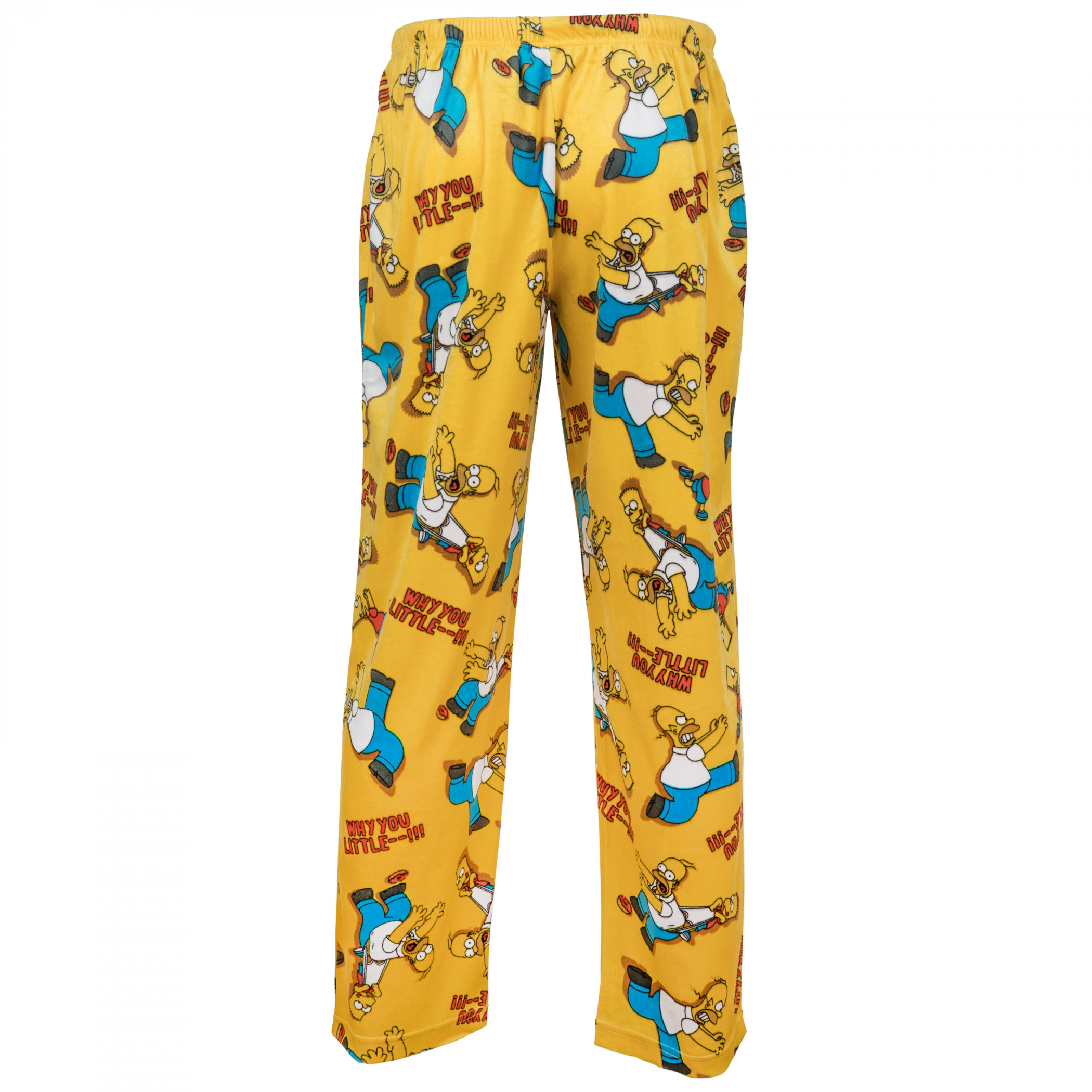 The Simpsons Homer and Bart Fleece Suede Sleep Pants