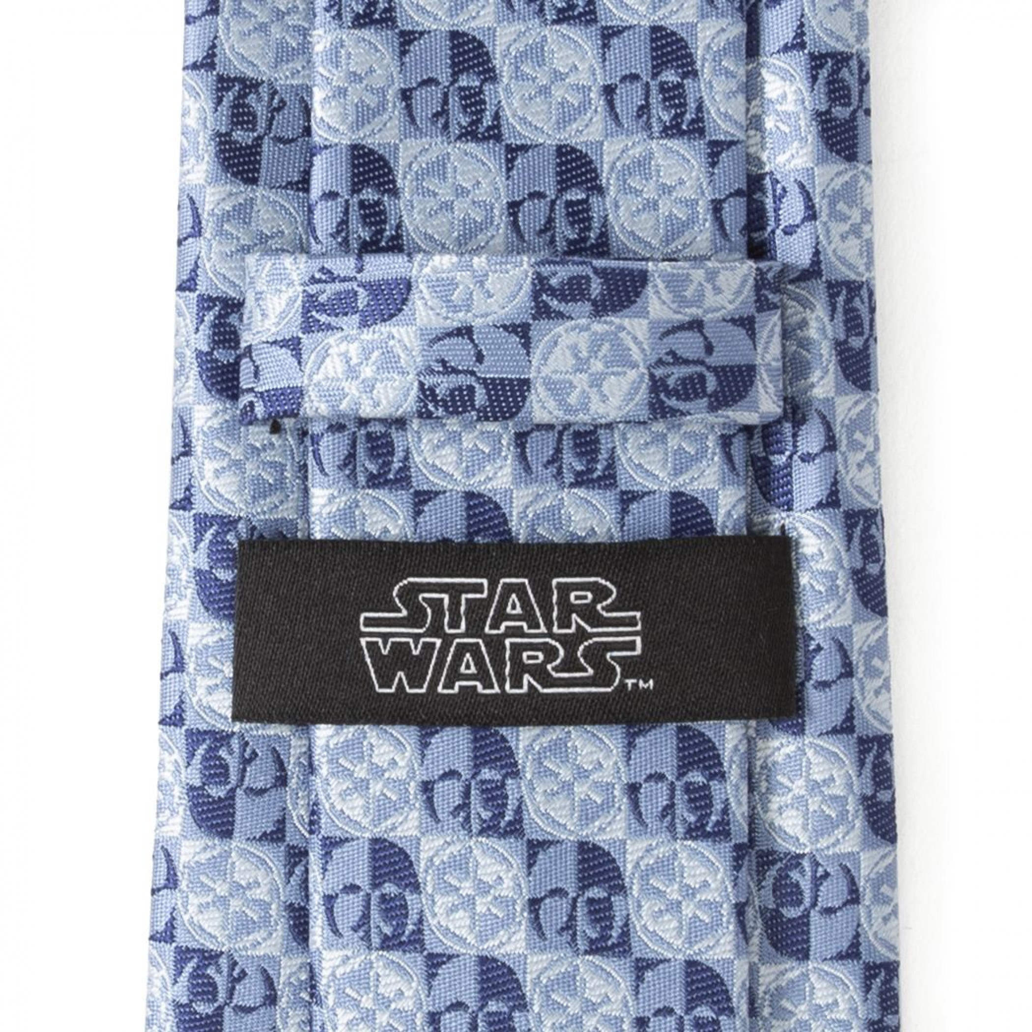 Star Wars Imperial & Rebel Symbols Blue Men's Silk Tie