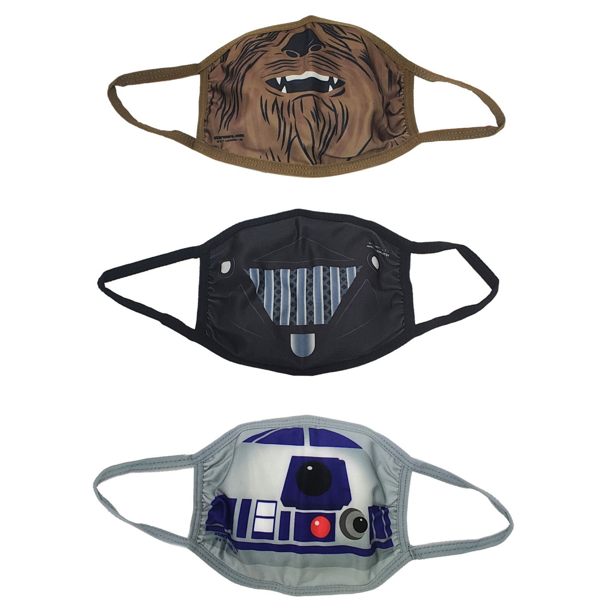 Star Wars Character Costume 3-Pack of Kids Face Masks